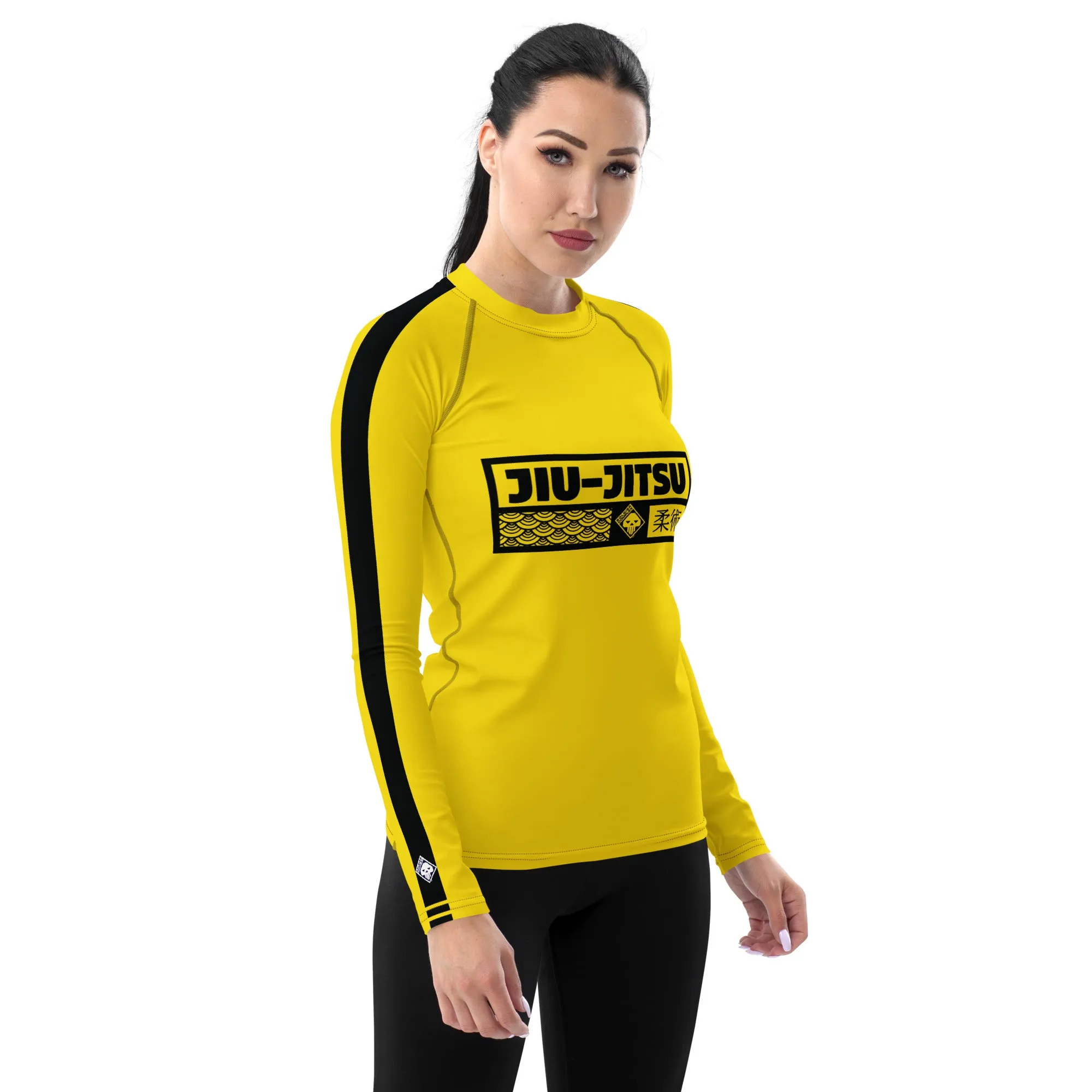 Fierce Femme Fatale: Women's Long Sleeve Kill Bill Bruce Lee BJJ Rash Guard - Jiu-Jitsu 028