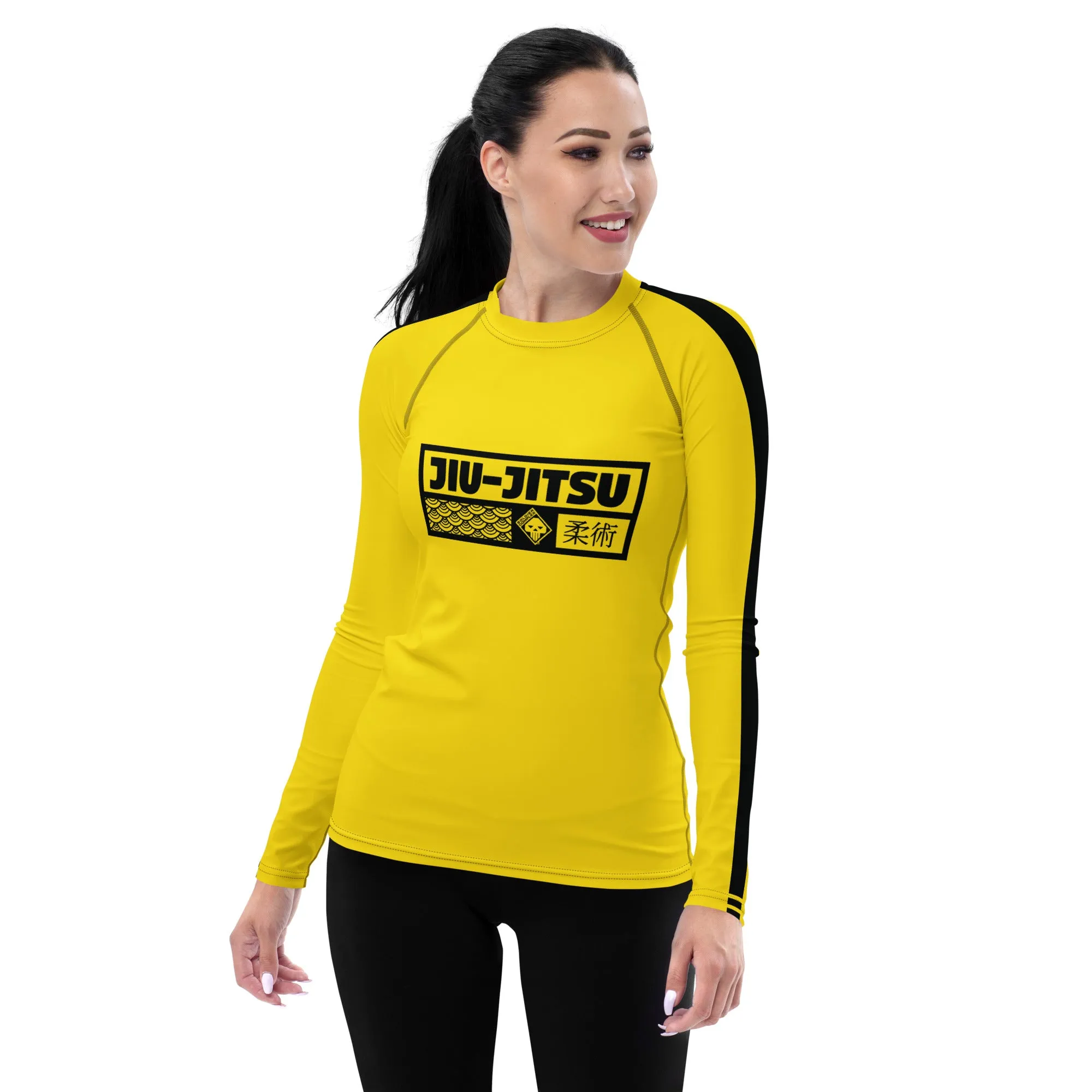 Fierce Femme Fatale: Women's Long Sleeve Kill Bill Bruce Lee BJJ Rash Guard - Jiu-Jitsu 028