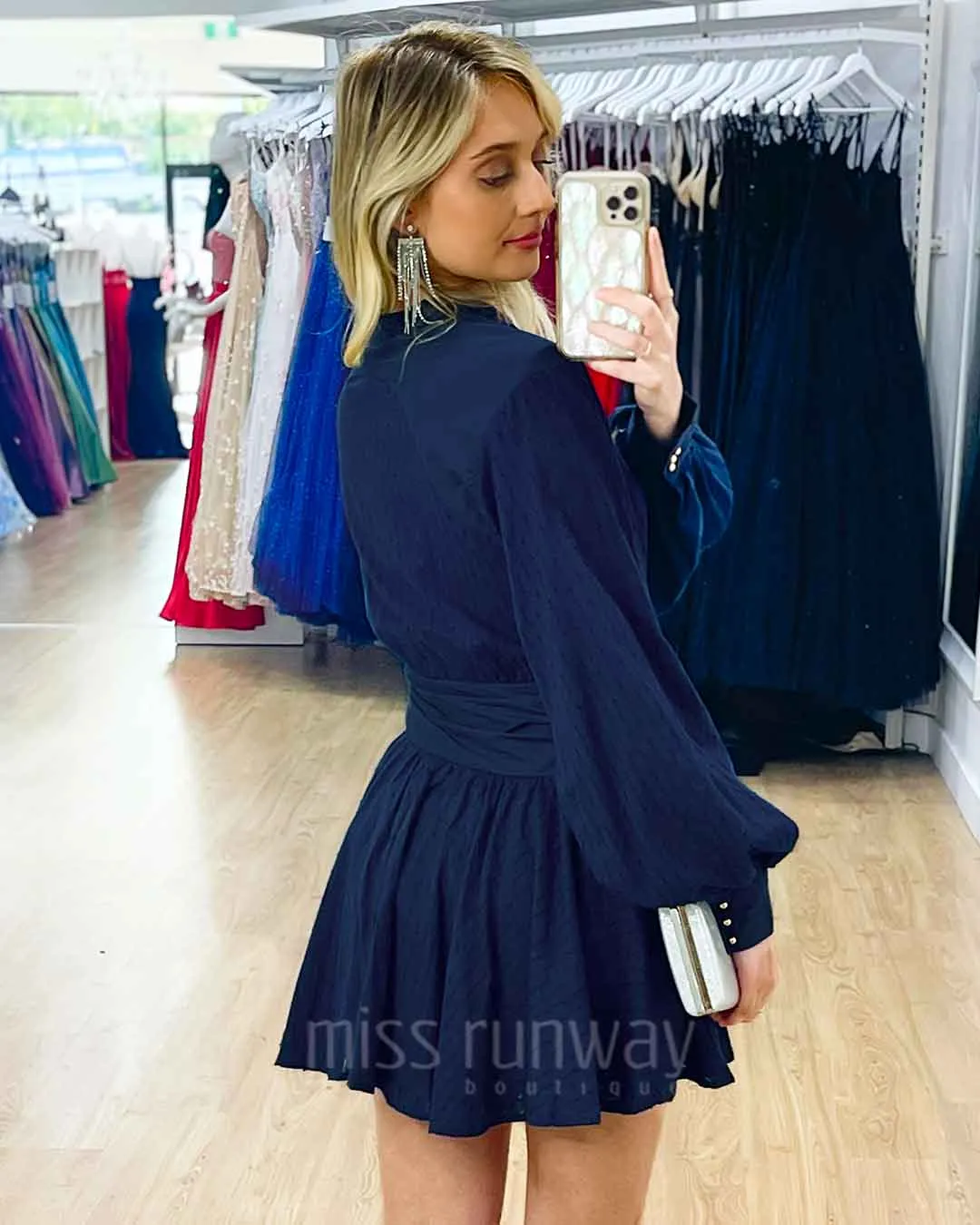 Florence Mini Dress - Navy