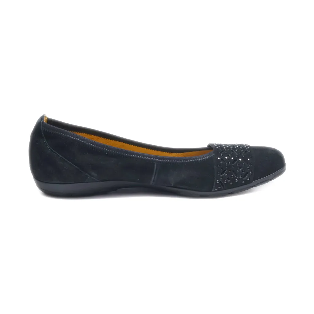 Gabor Ballerinas Suede Black Colour For Women