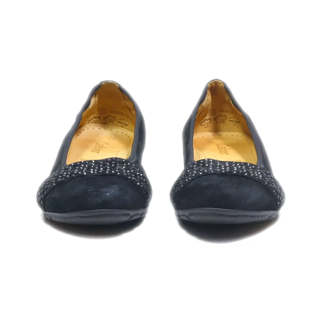 Gabor Ballerinas Suede Black Colour For Women