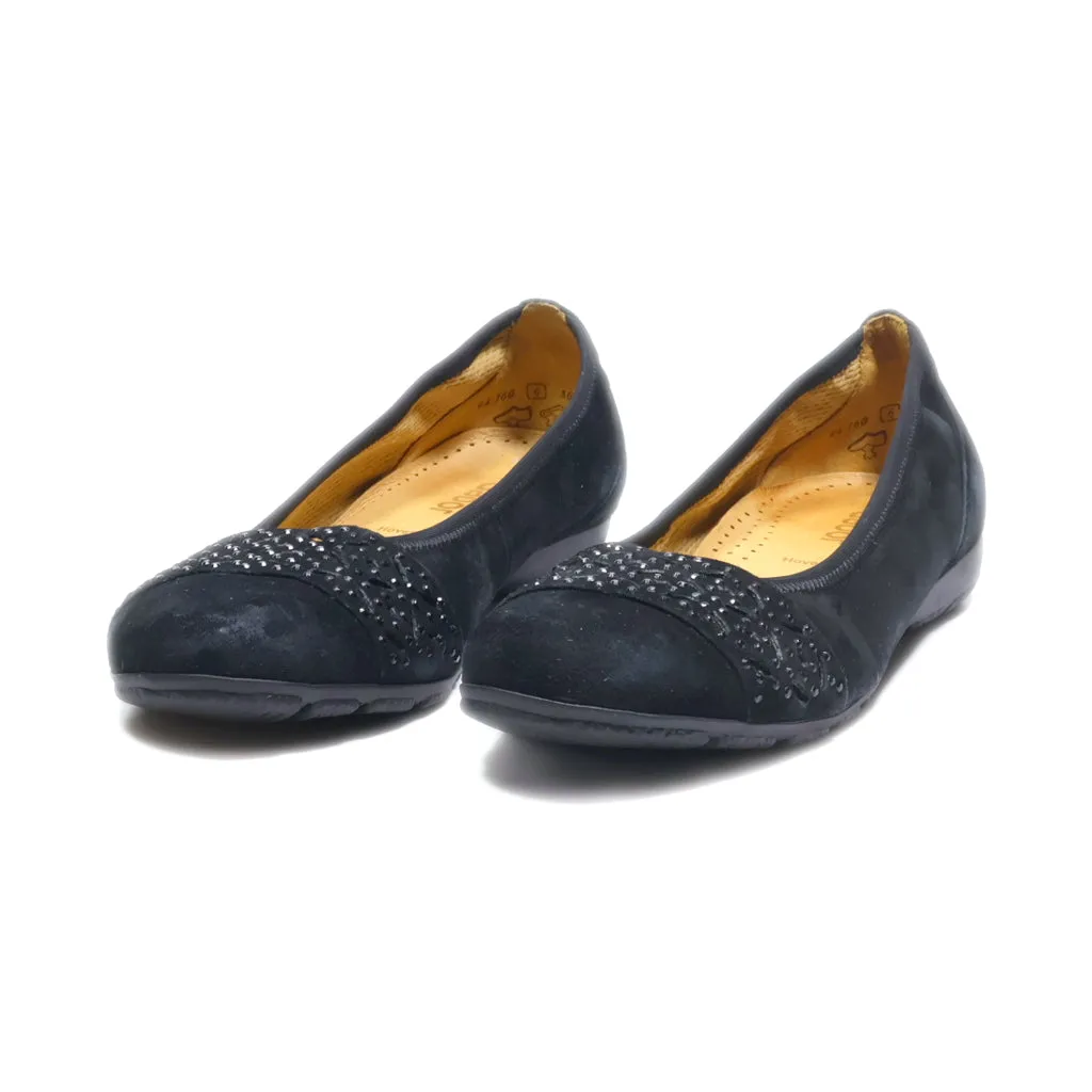 Gabor Ballerinas Suede Black Colour For Women