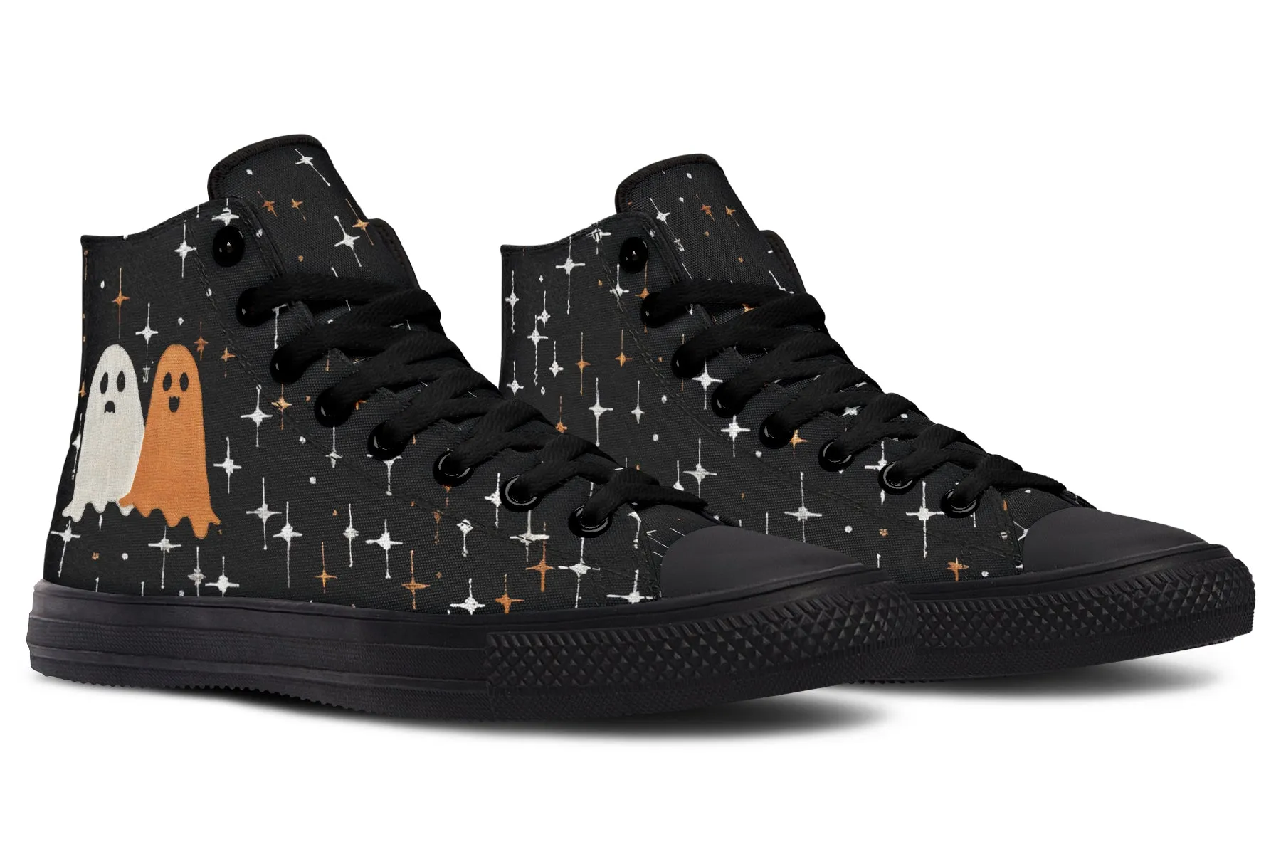 Ghost Besties High Tops - Classic Premium Canvas Shoes with Comfortable and Durable Soles