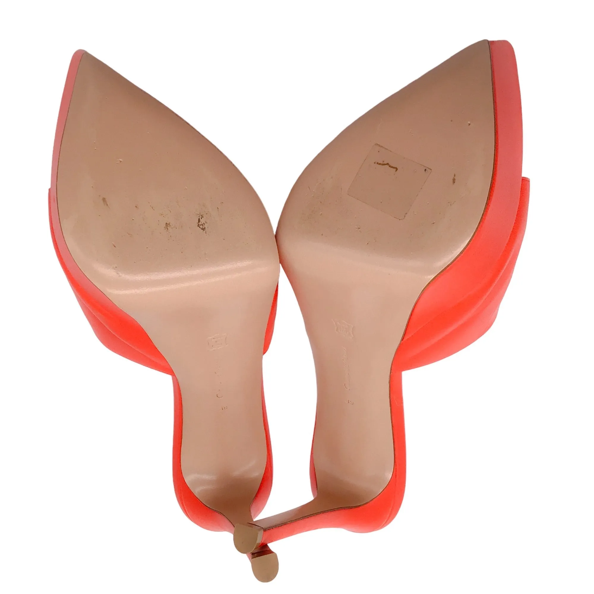 Gianvito Rossi Bright Orange Betty 120 Platform Open Toe Mules