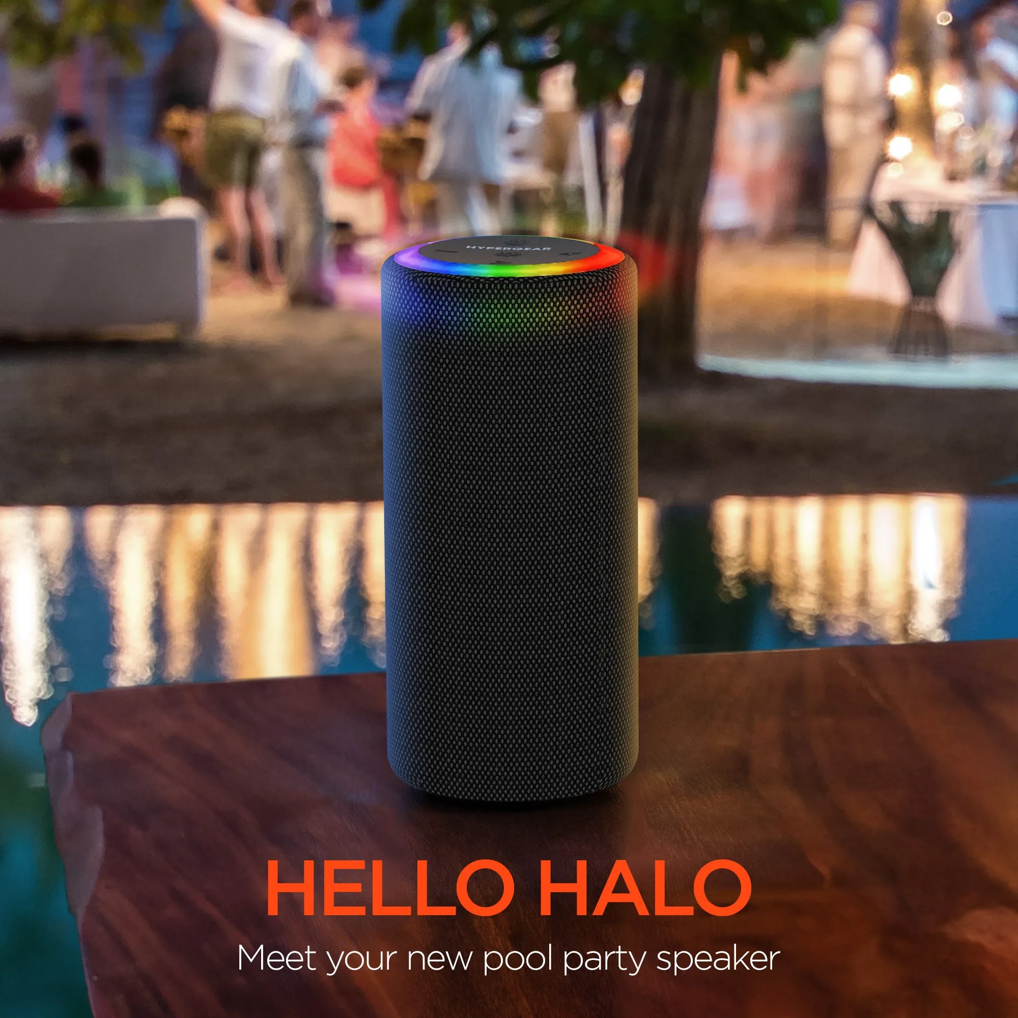 Halo XL Waterproof LED Wireless Speaker | Black