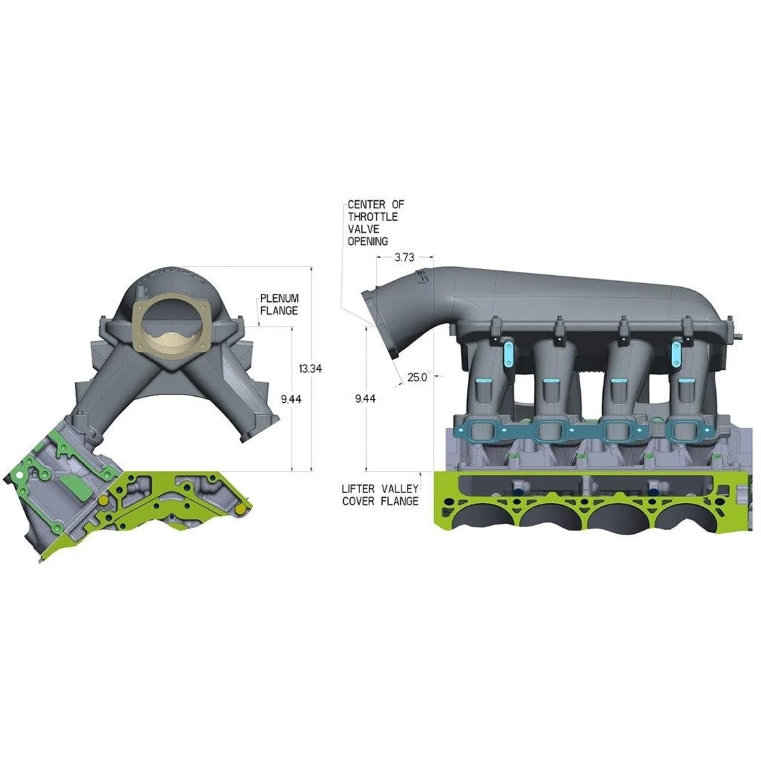 Holley Hi-Ram Lower Manifold - GM LT1