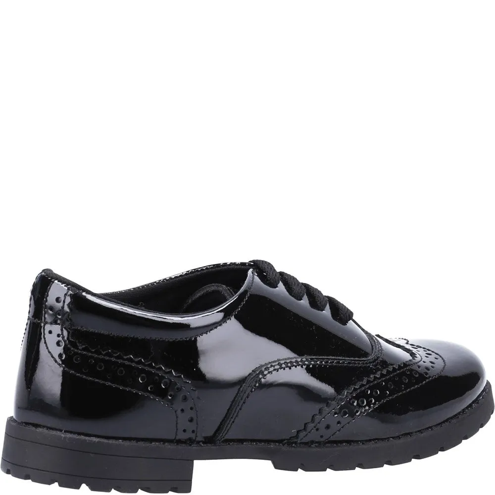 Hush Puppies Eadie Junior Patent School Shoes