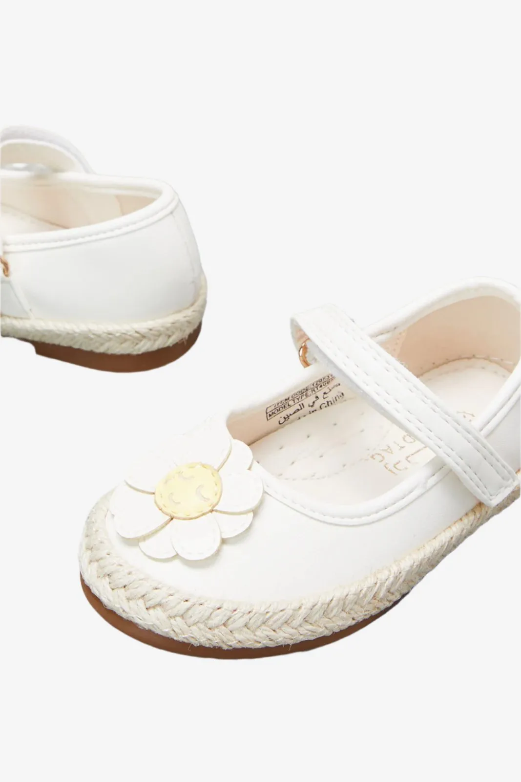 Infant Girls White Floral Espadrilles