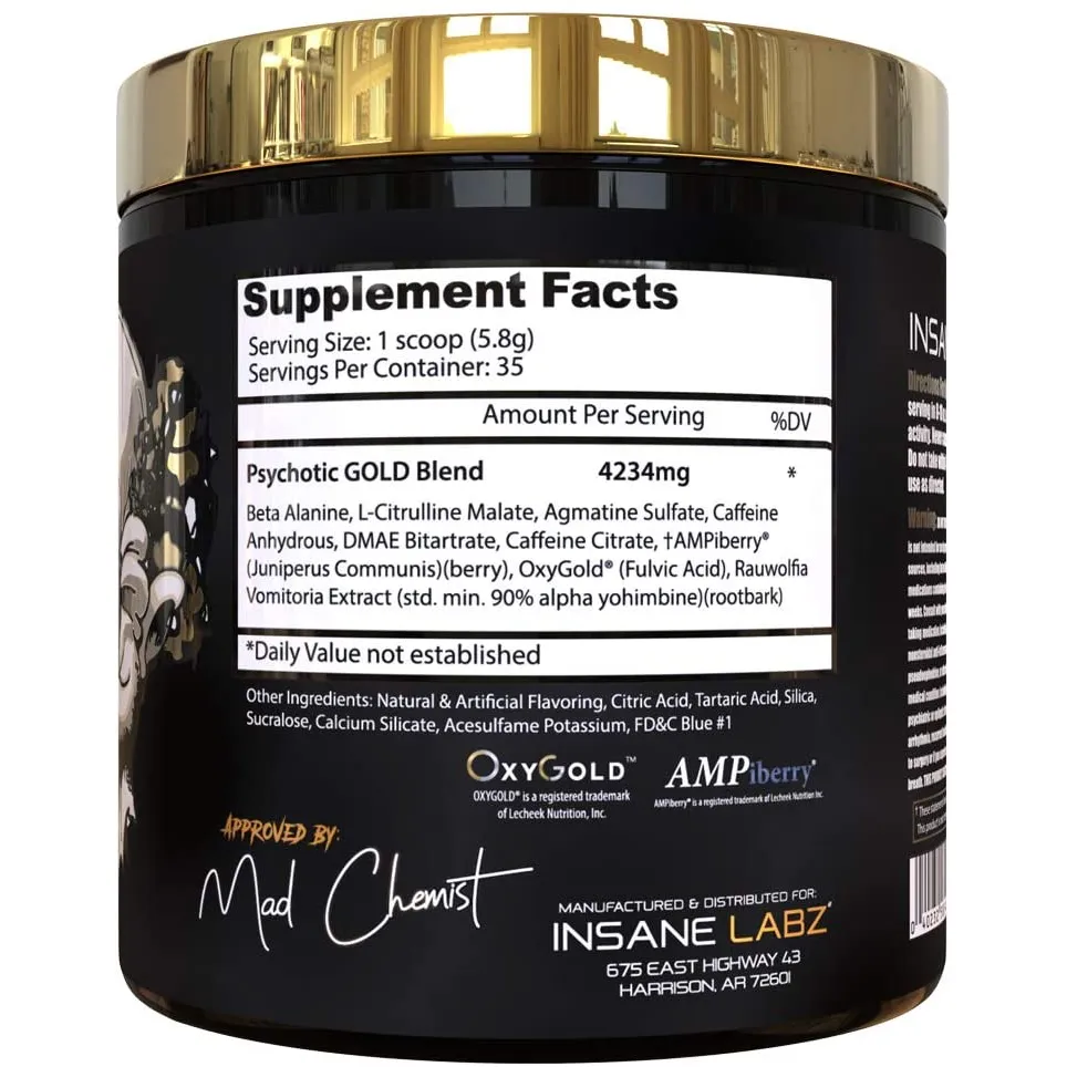 Insane Labz Psychotic Gold 35 Servings