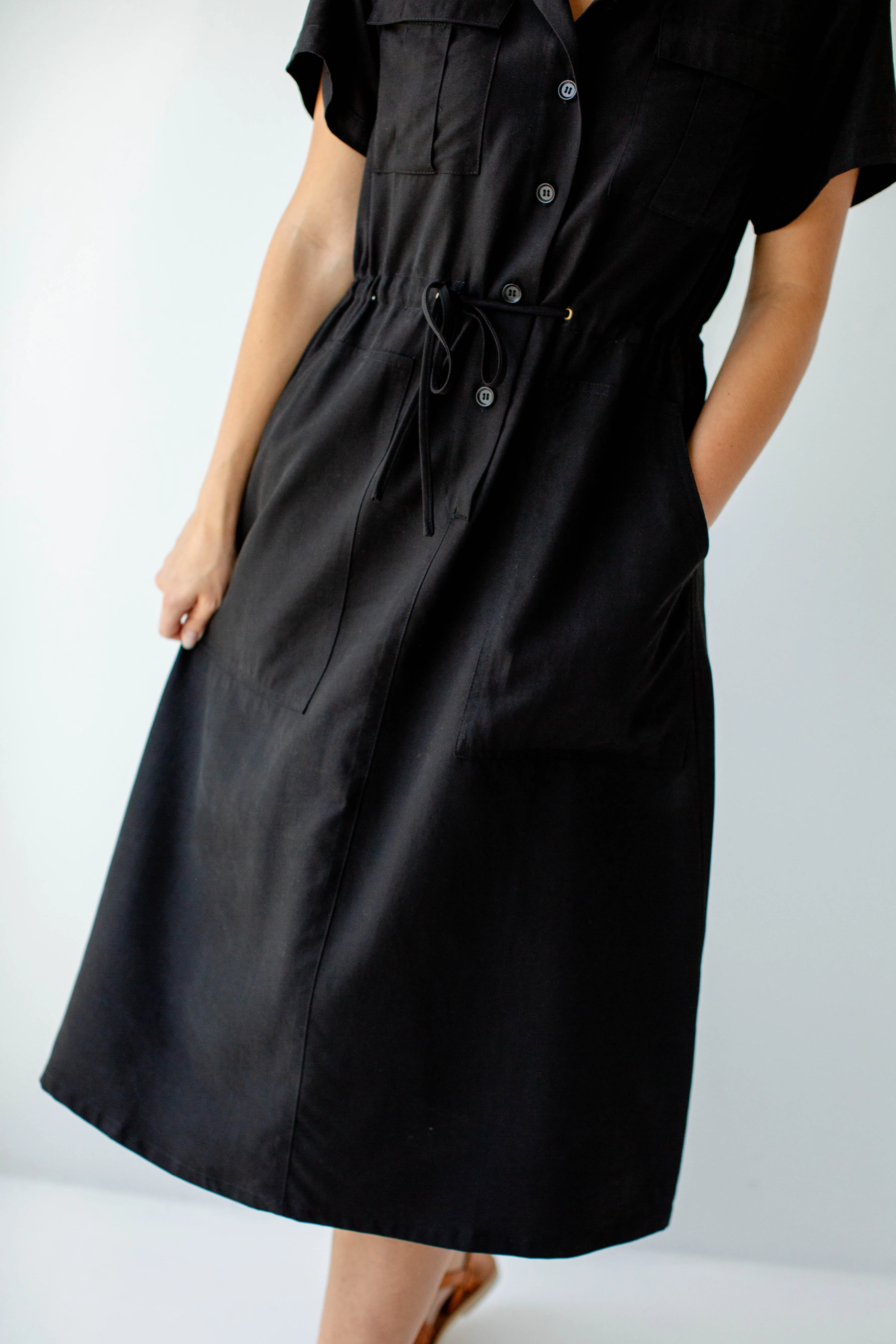 'Jo' Tencel Utility Midi Dress