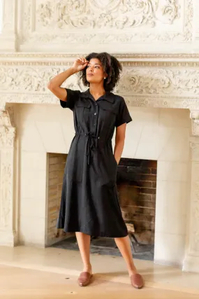 'Jo' Tencel Utility Midi Dress