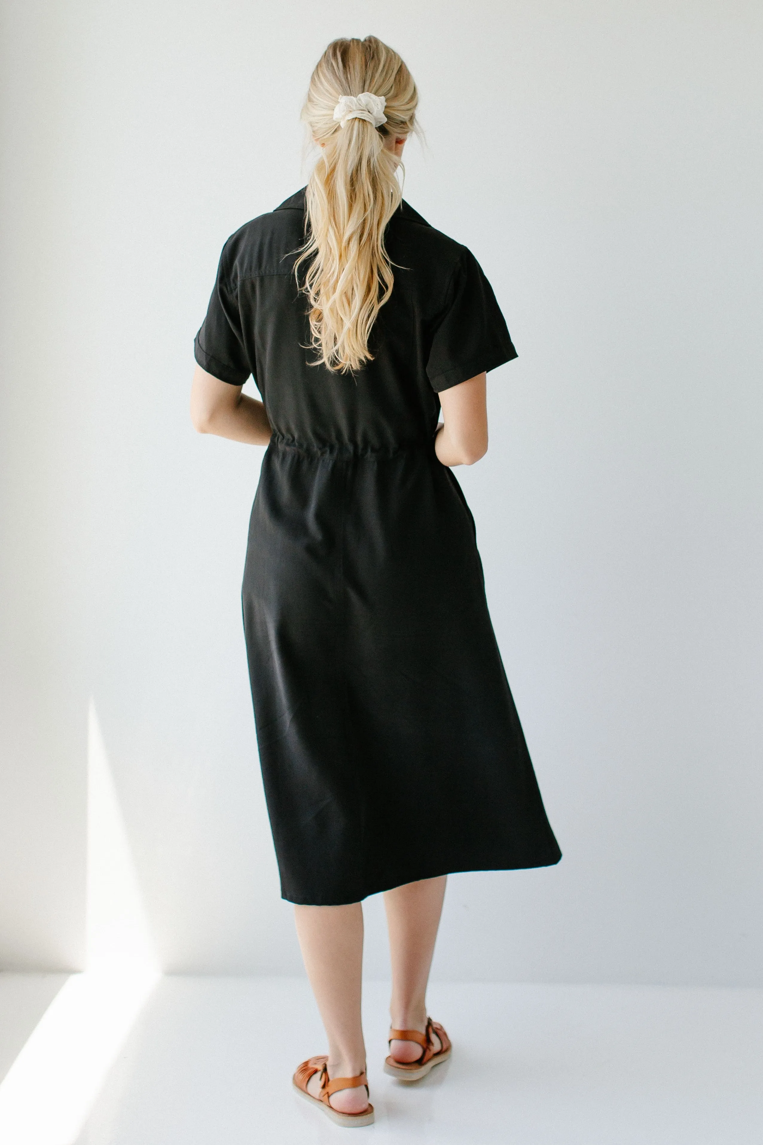 'Jo' Tencel Utility Midi Dress