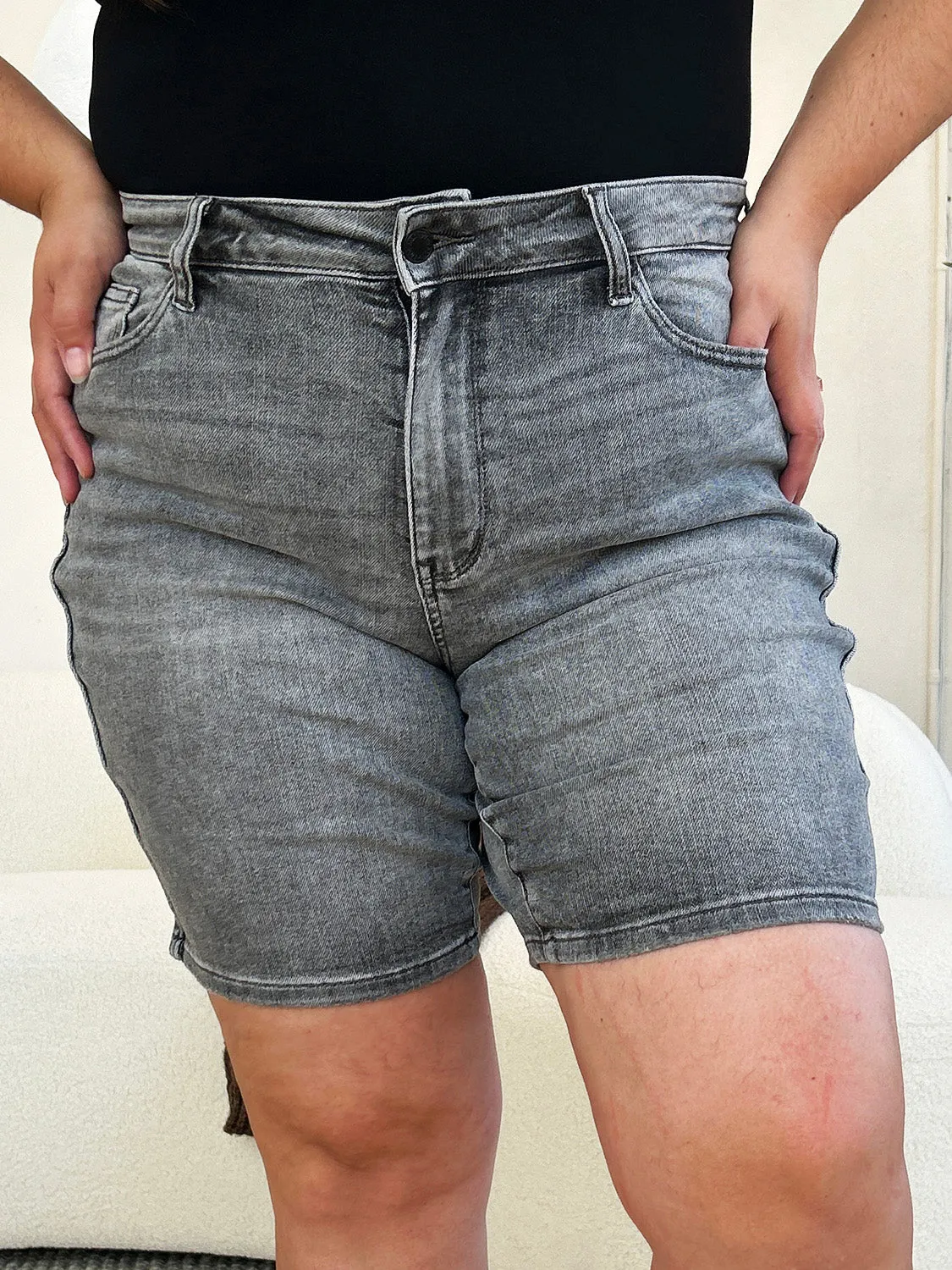 Judy Blue High Waist Washed Denim Shorts [Online Exclusive]