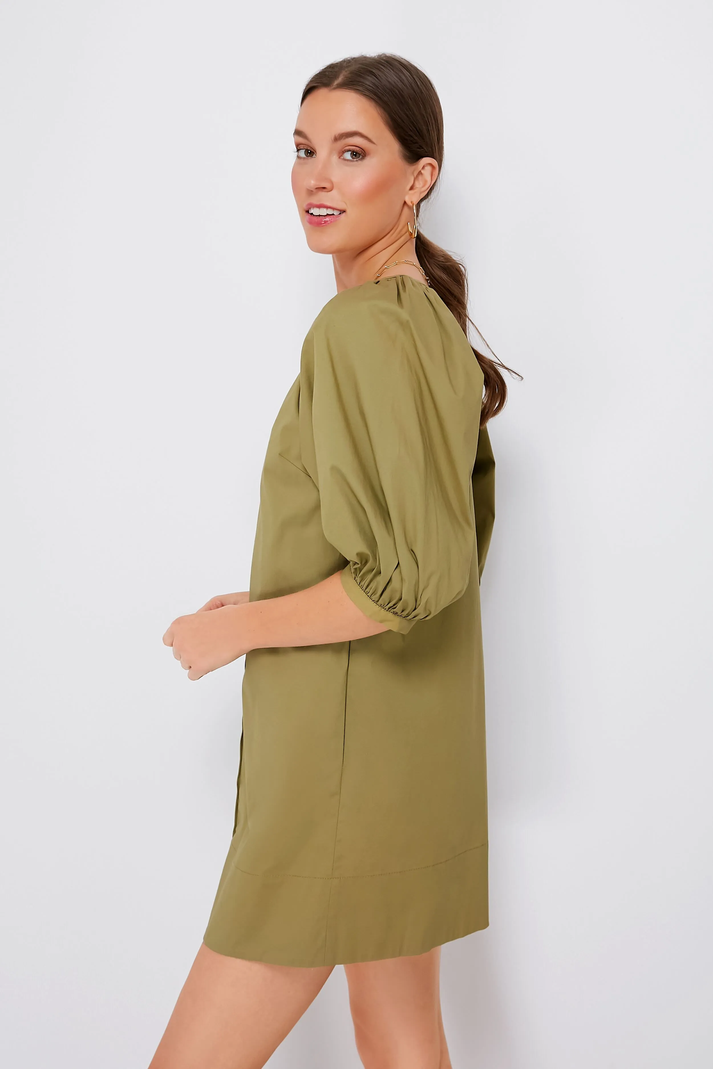 Khaki Mini Vincent Dress