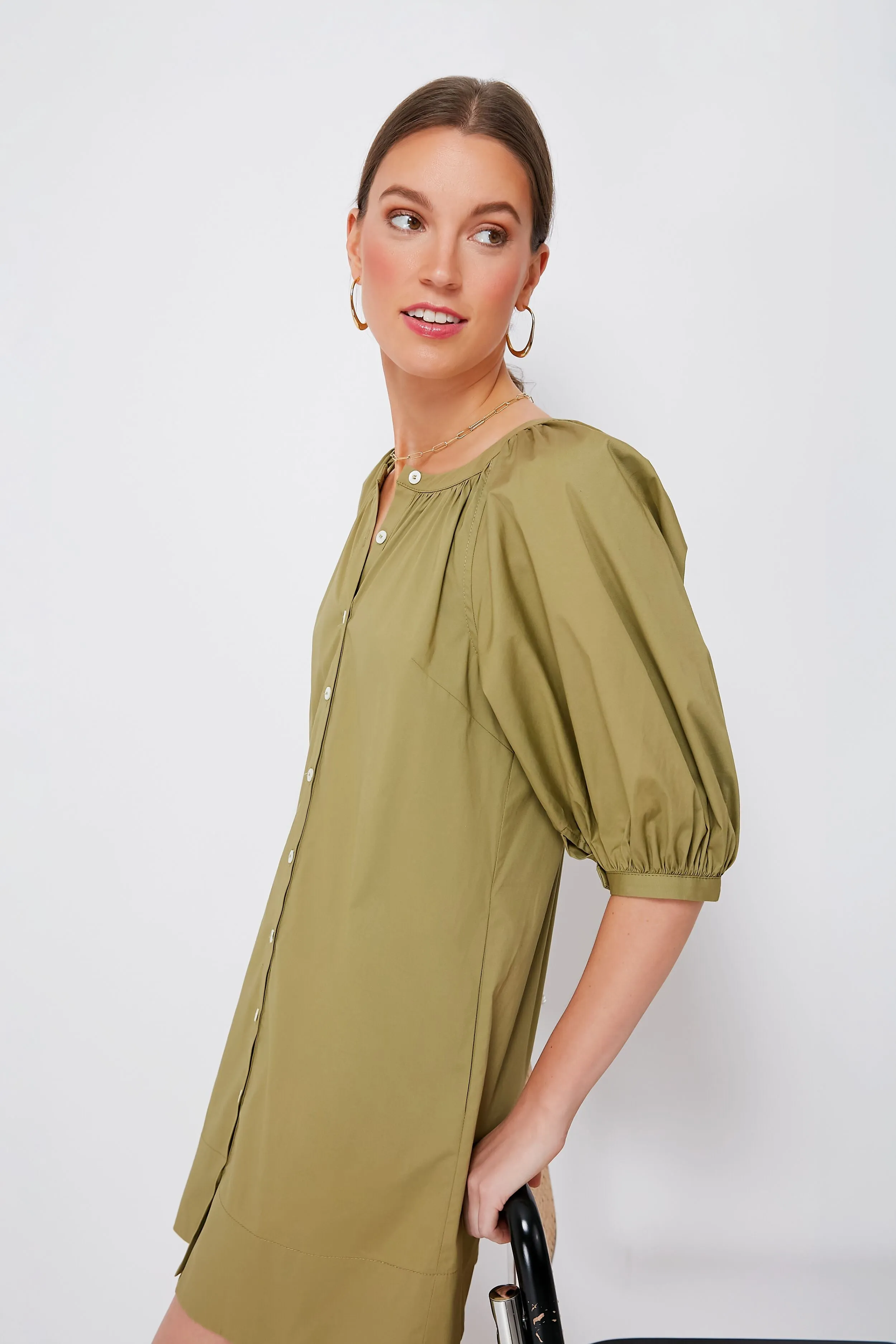 Khaki Mini Vincent Dress