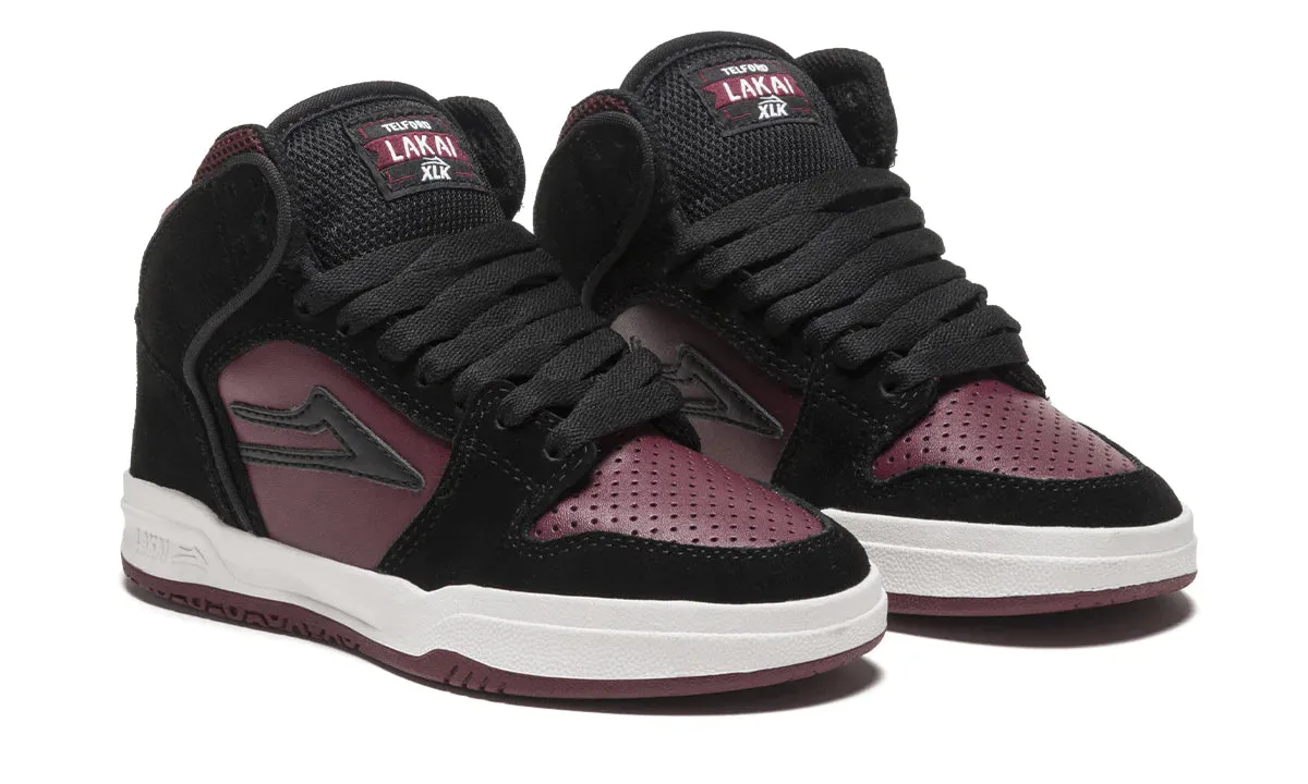 Lakai Shoes Telford Kids - Black/Burgundy Suede