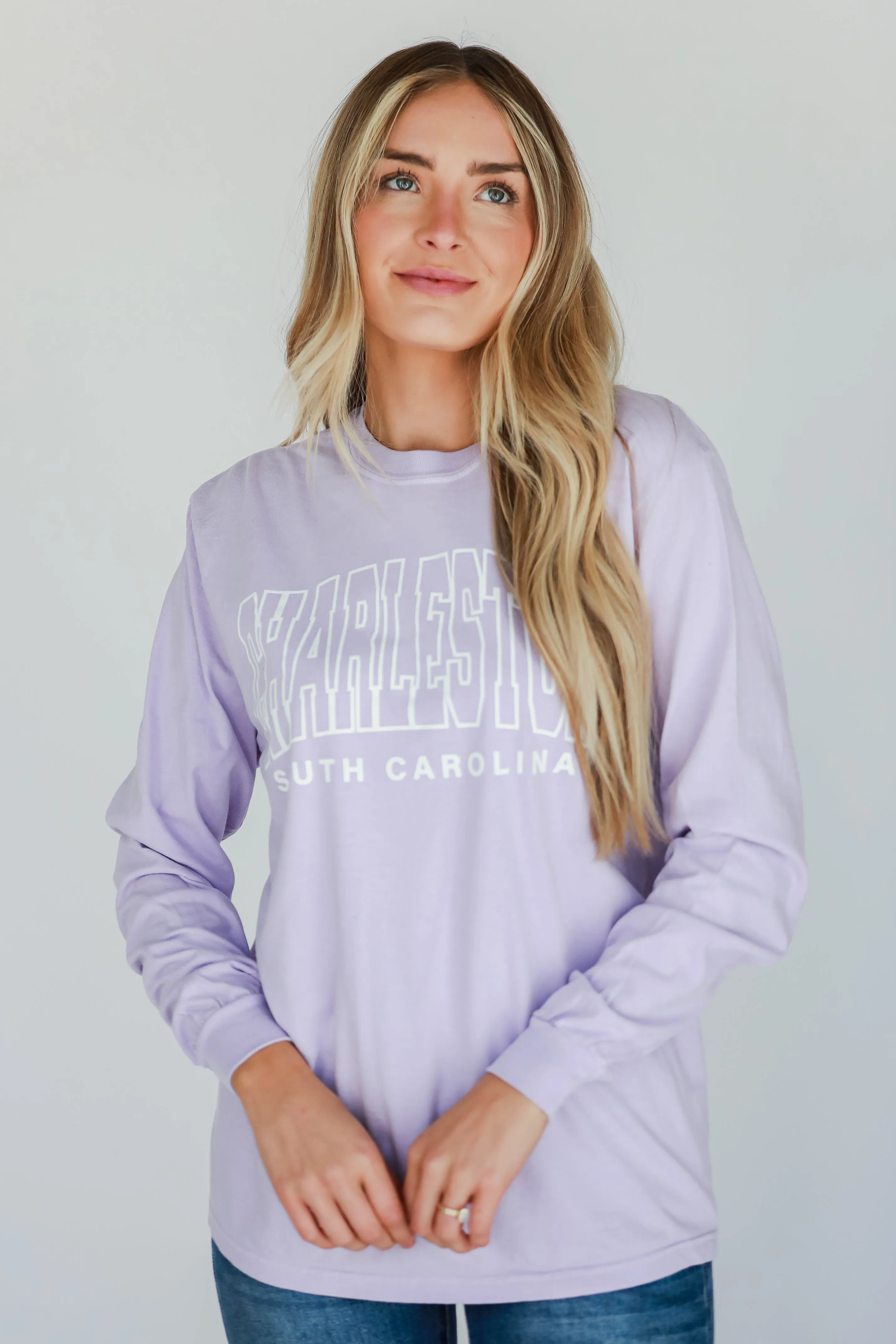 Lavender Charleston South Carolina Long Sleeve Tee