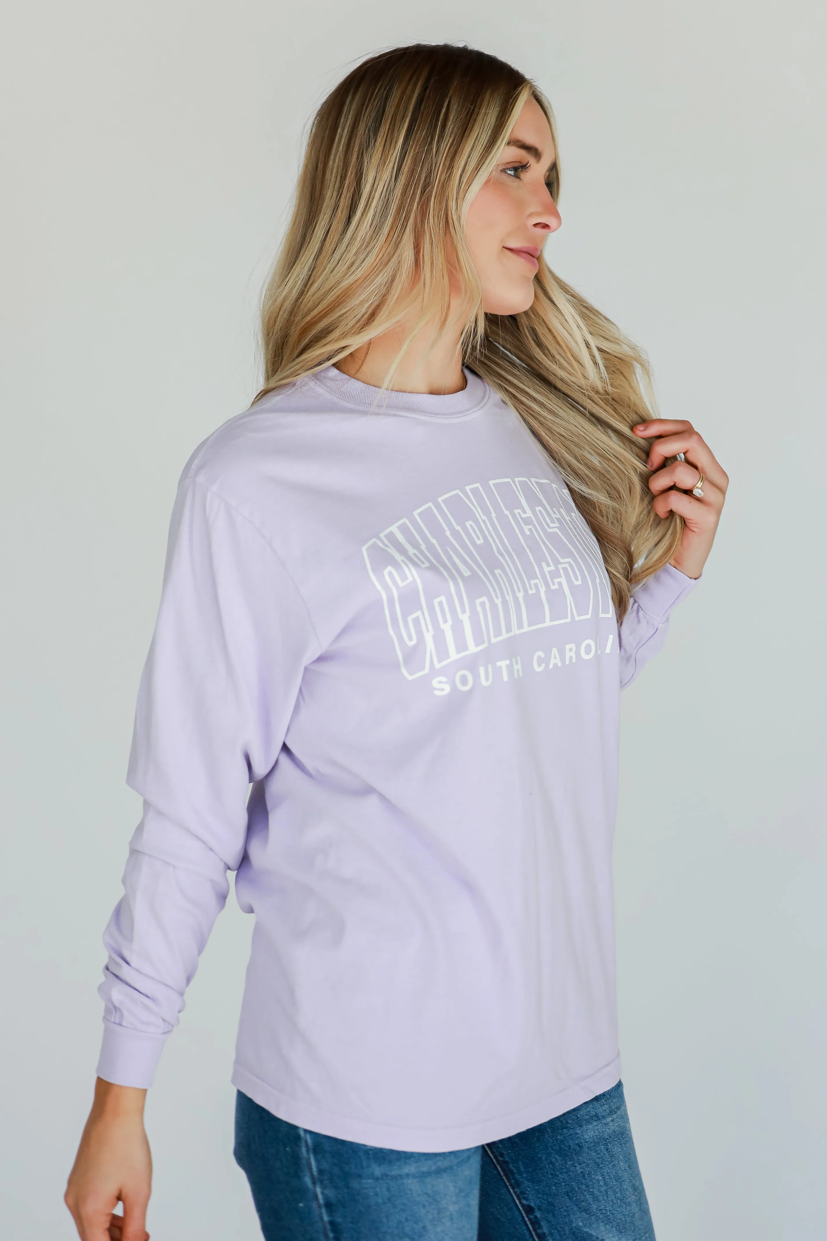 Lavender Charleston South Carolina Long Sleeve Tee