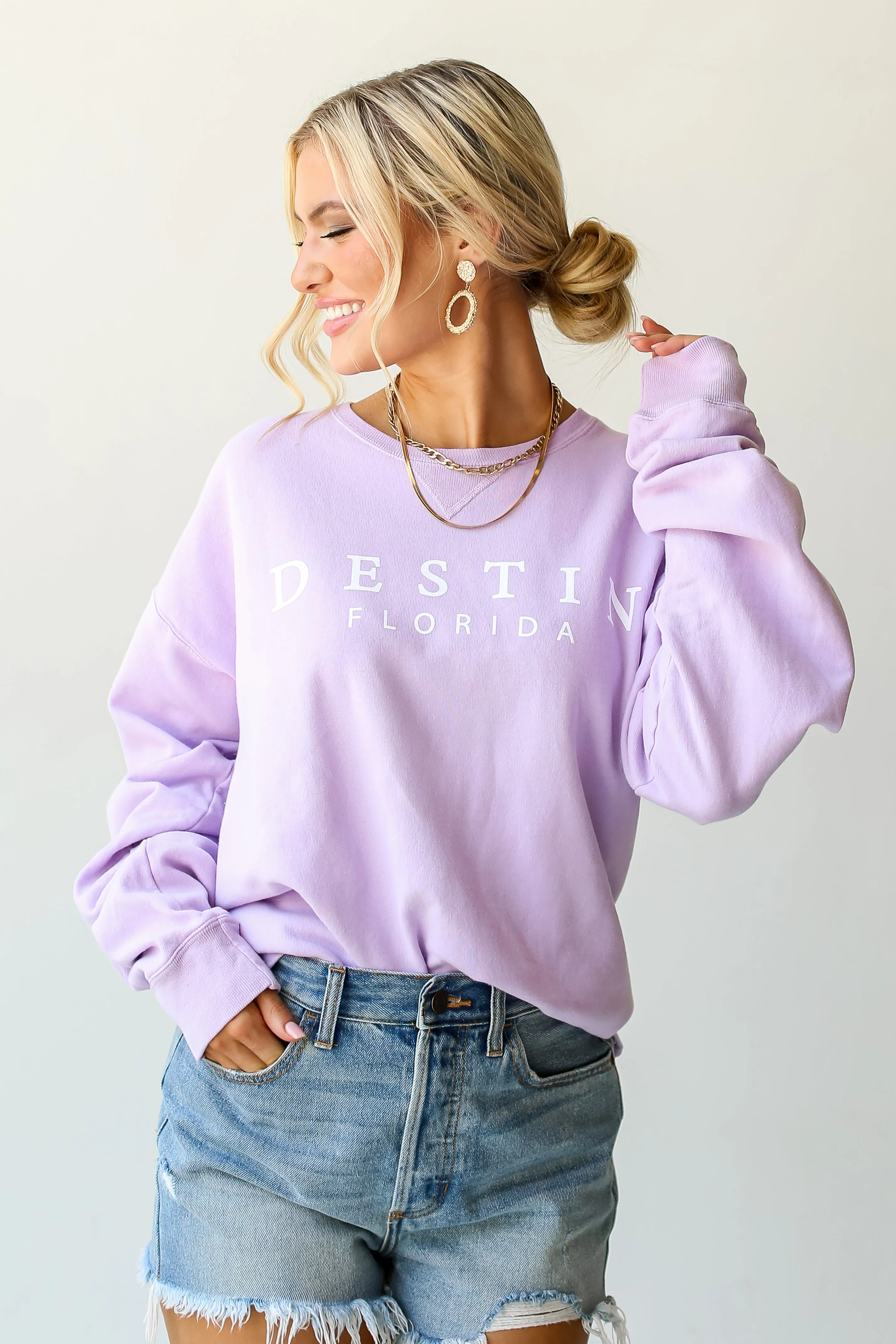 Lavender Destin Florida Sweatshirt