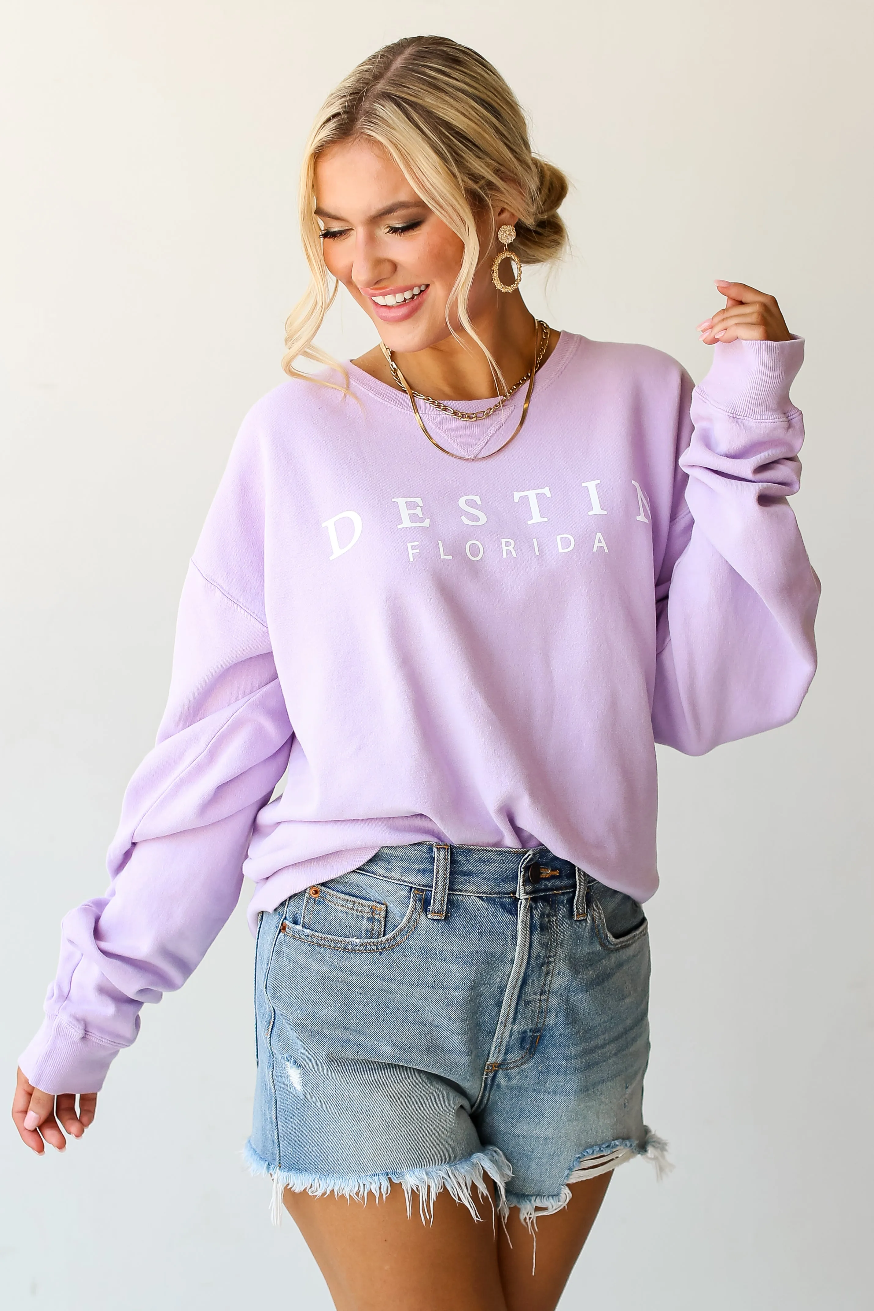 Lavender Destin Florida Sweatshirt