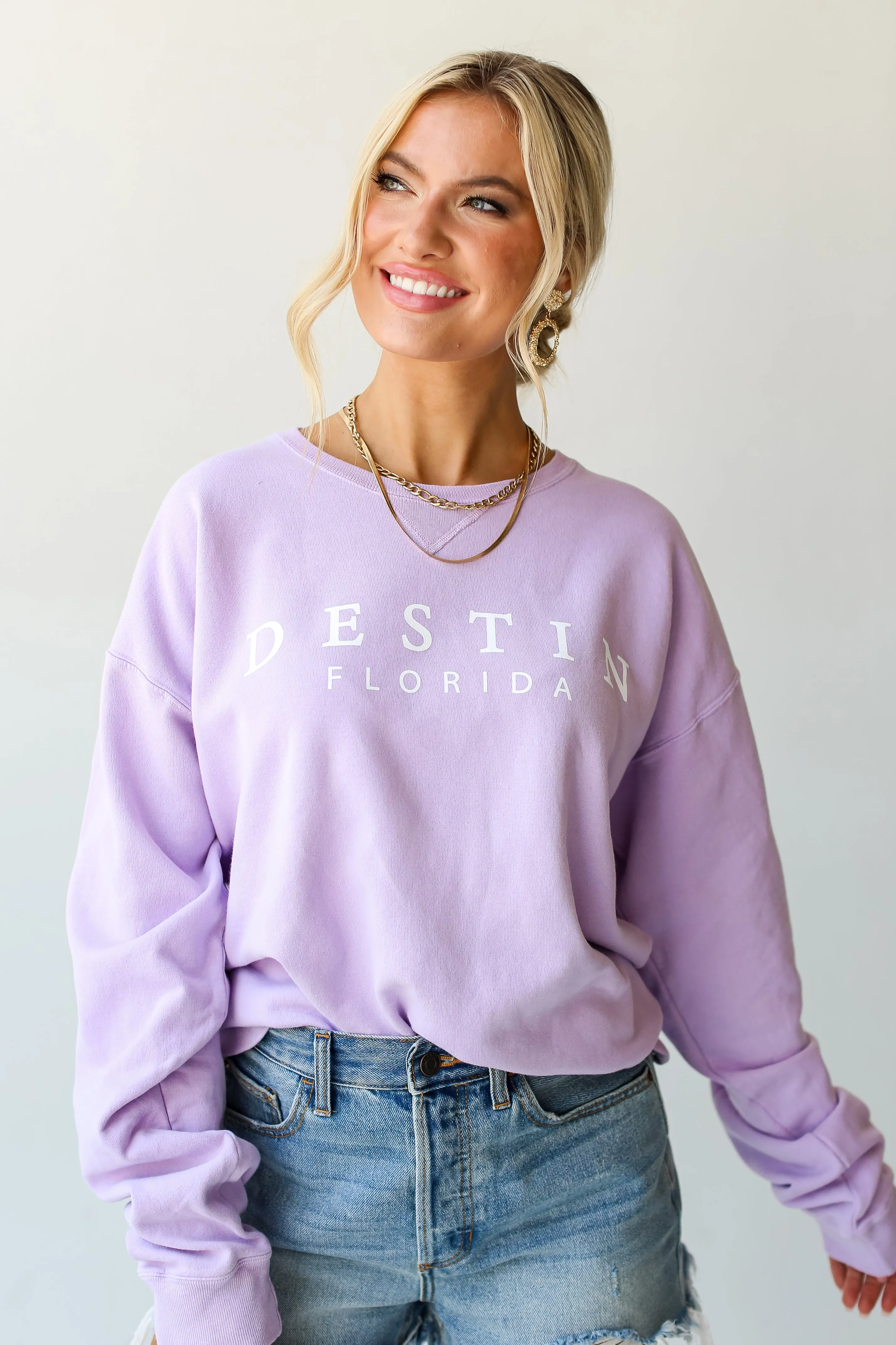 Lavender Destin Florida Sweatshirt