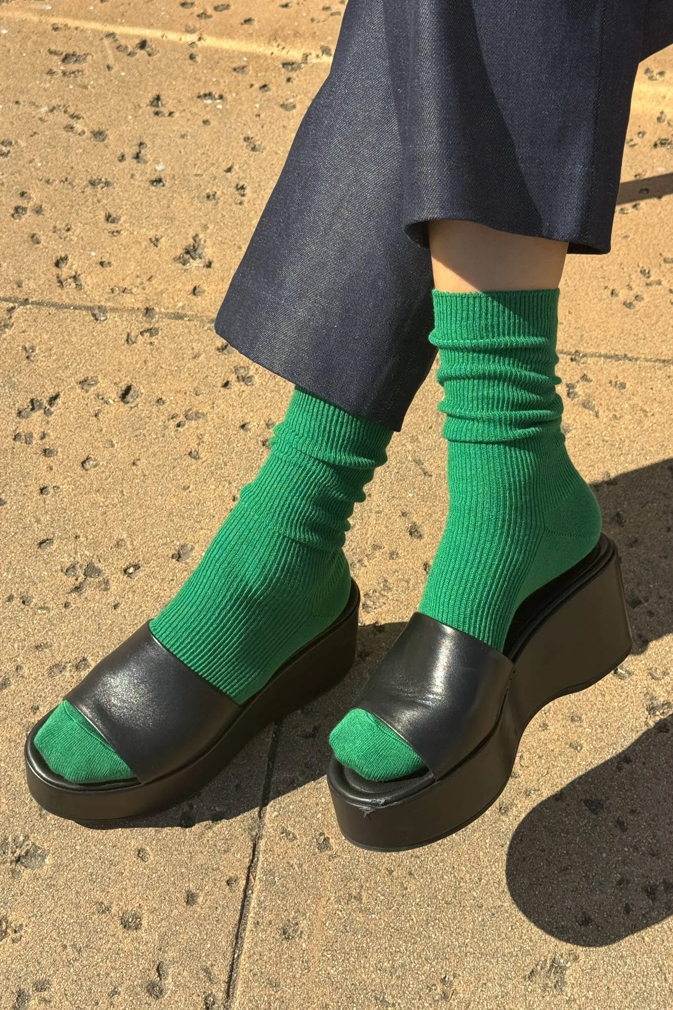 Le Bon Shoppe Deep Green Trouser Socks