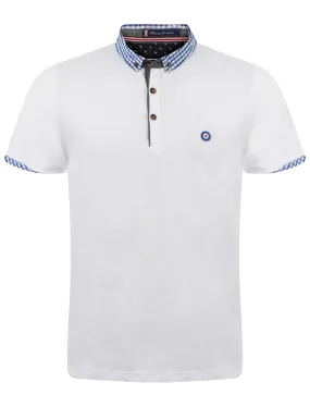 Le Shark Adams Row white polo shirt