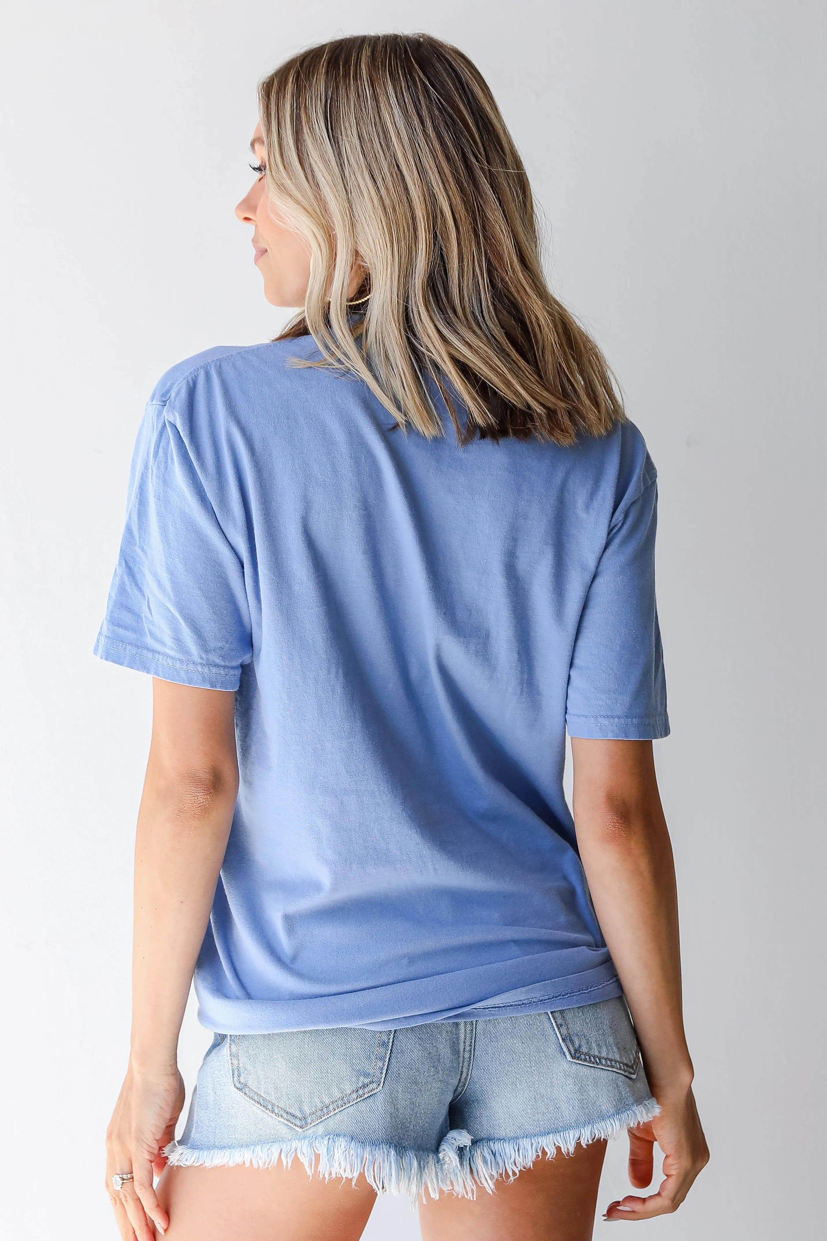 Light Blue Savannah Georgia Script Tee