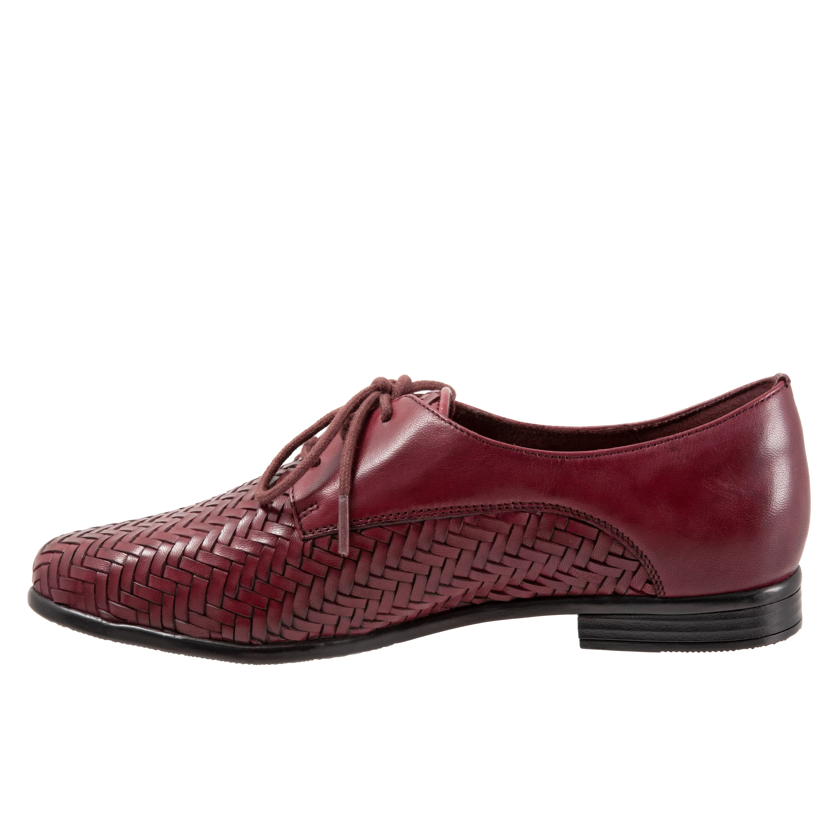 Lizzie Herringbone Burgundy Lace up Shoes