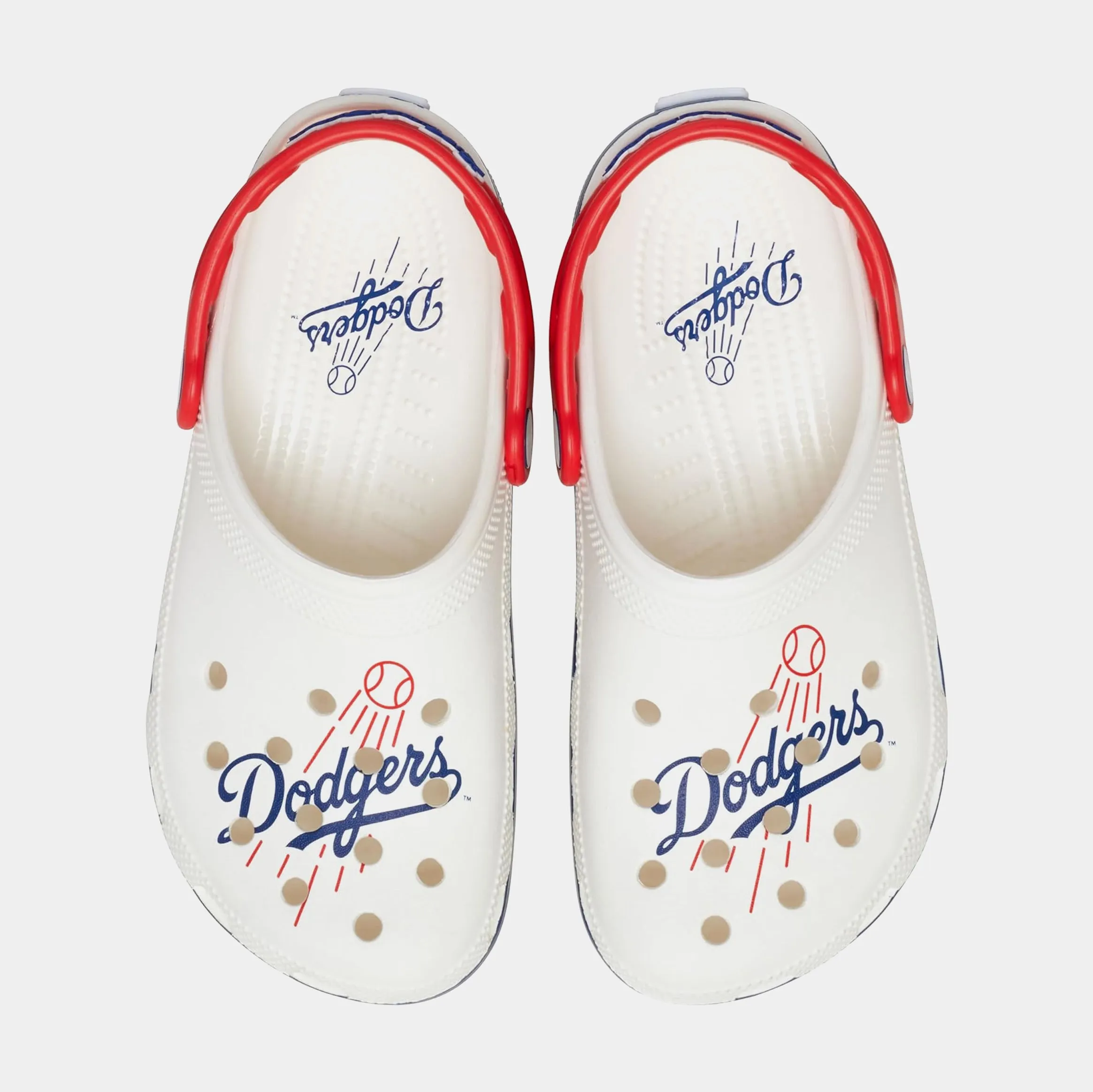 Los Angeles Dodgers Classic Clog Mens Sandals (White/Blue)