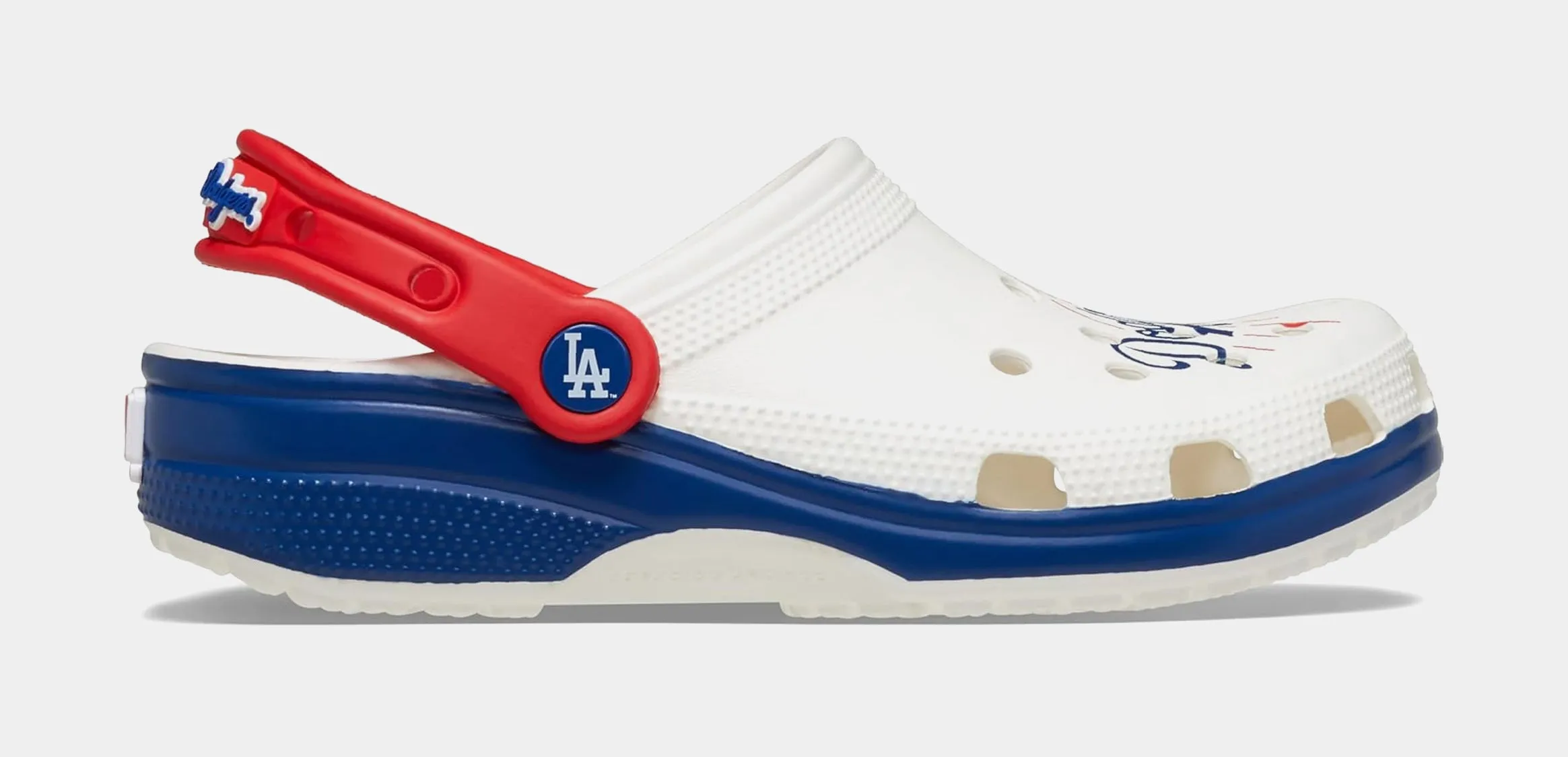 Los Angeles Dodgers Classic Clog Mens Sandals (White/Blue)