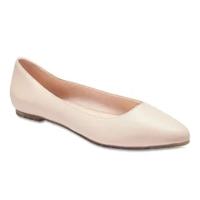 Lucia Flat in Blush Leather