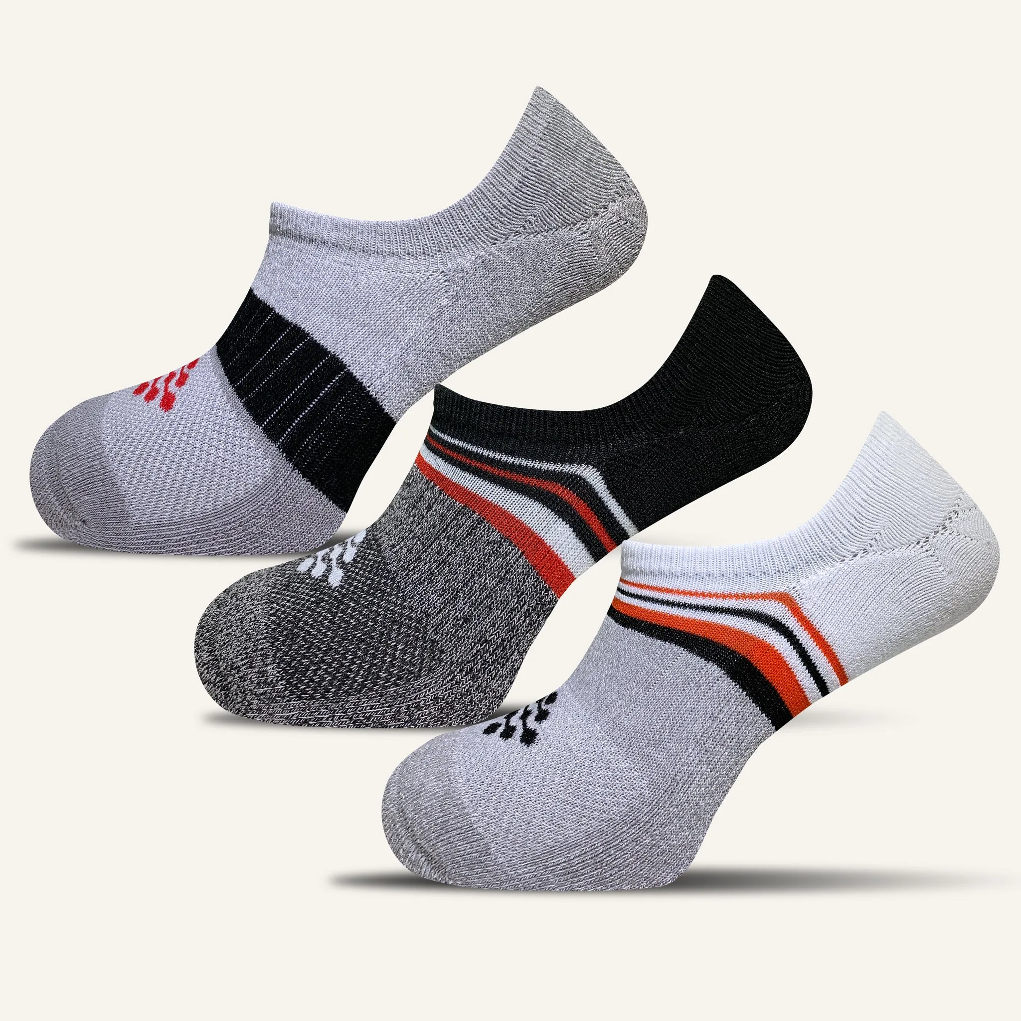 Men's Hidden No Show Socks - 3 Pair