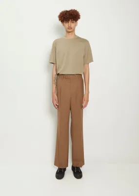 Men's Super Fine Tropical Wool Slacks — Top Brown