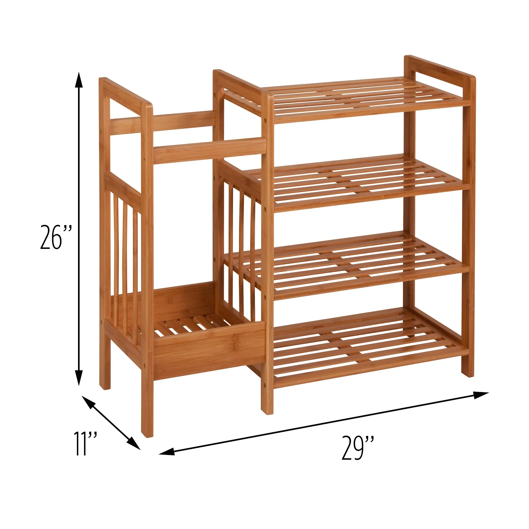 Natural Bamboo Entryway Organizer