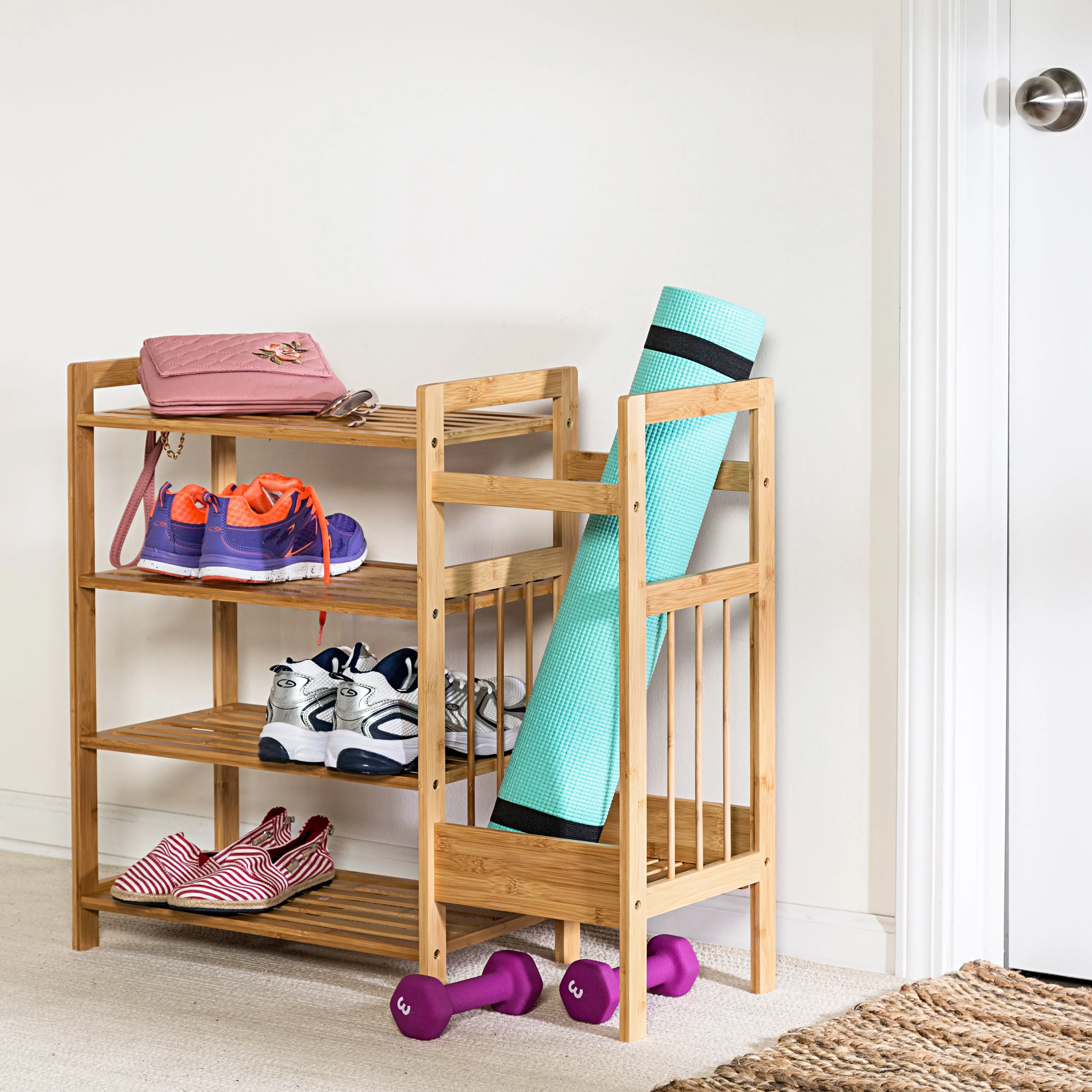 Natural Bamboo Entryway Organizer