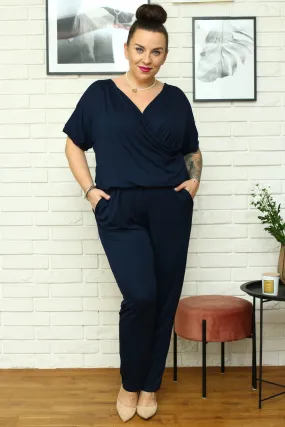 navy blue - Suit plus size model 169206 Karko