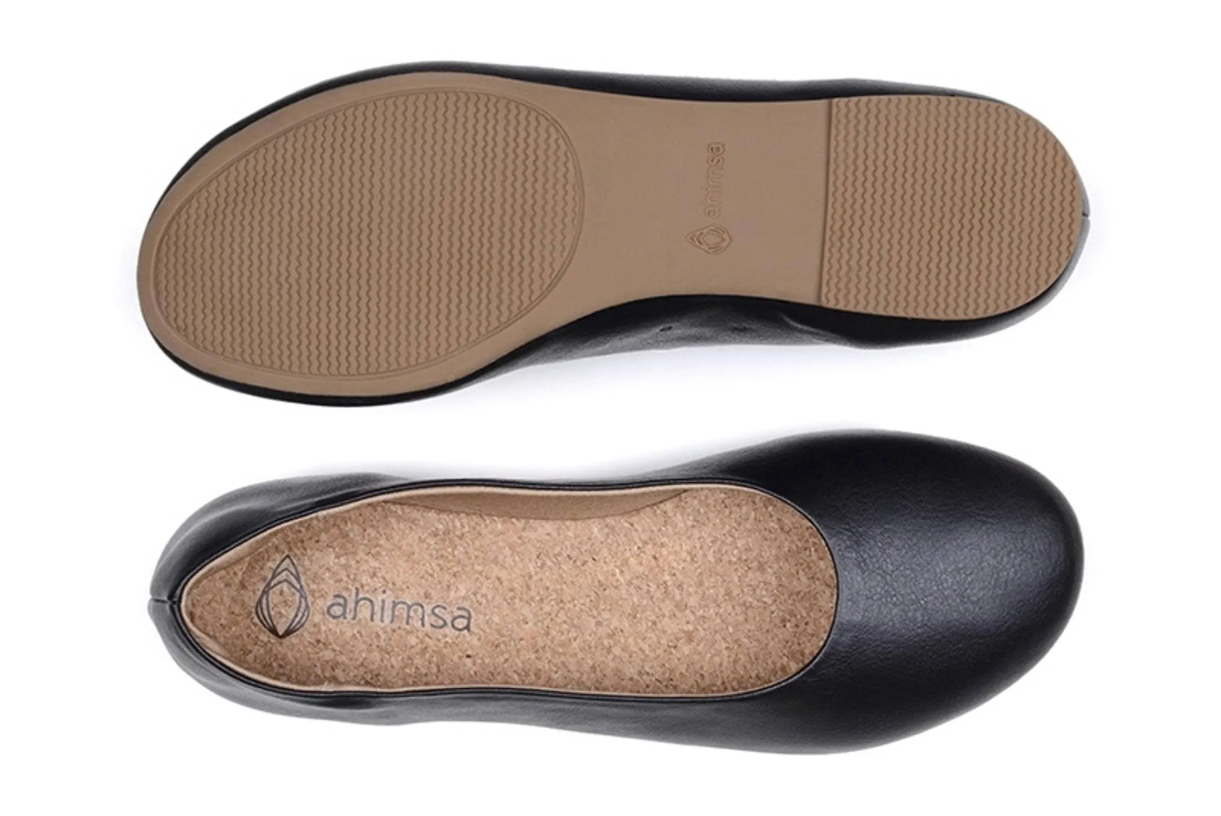 'Nelita' vegan women's flat by Ahimsa - matte black