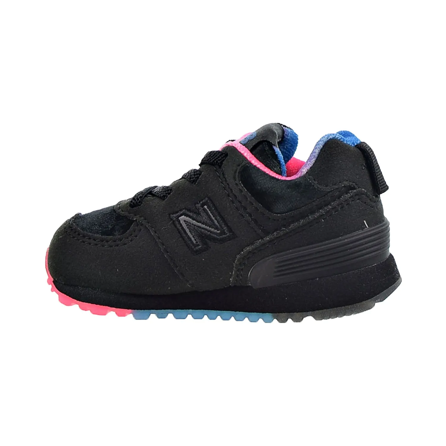 New Balance 574 Toddlers Shoes Black-Pink-Blue