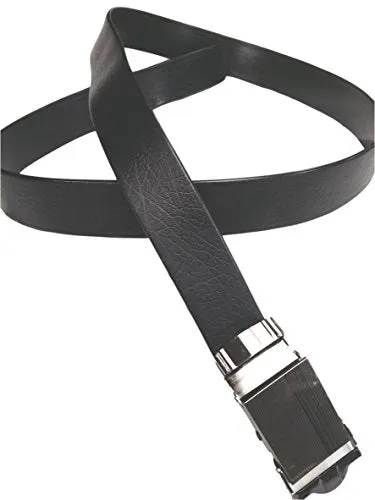 NO HOLES Men's Heavy Duty Durable Automatic Buckle PU Leather Belt - Imported