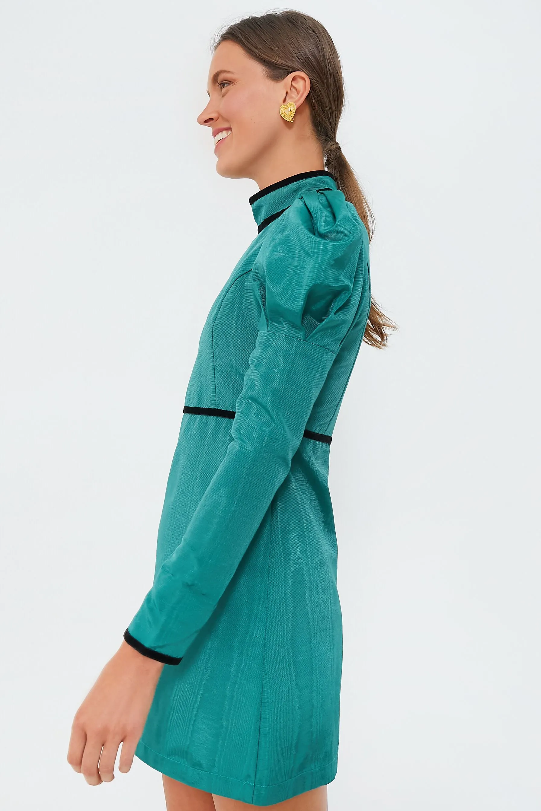 Ocean Moire Tate Mini Dress