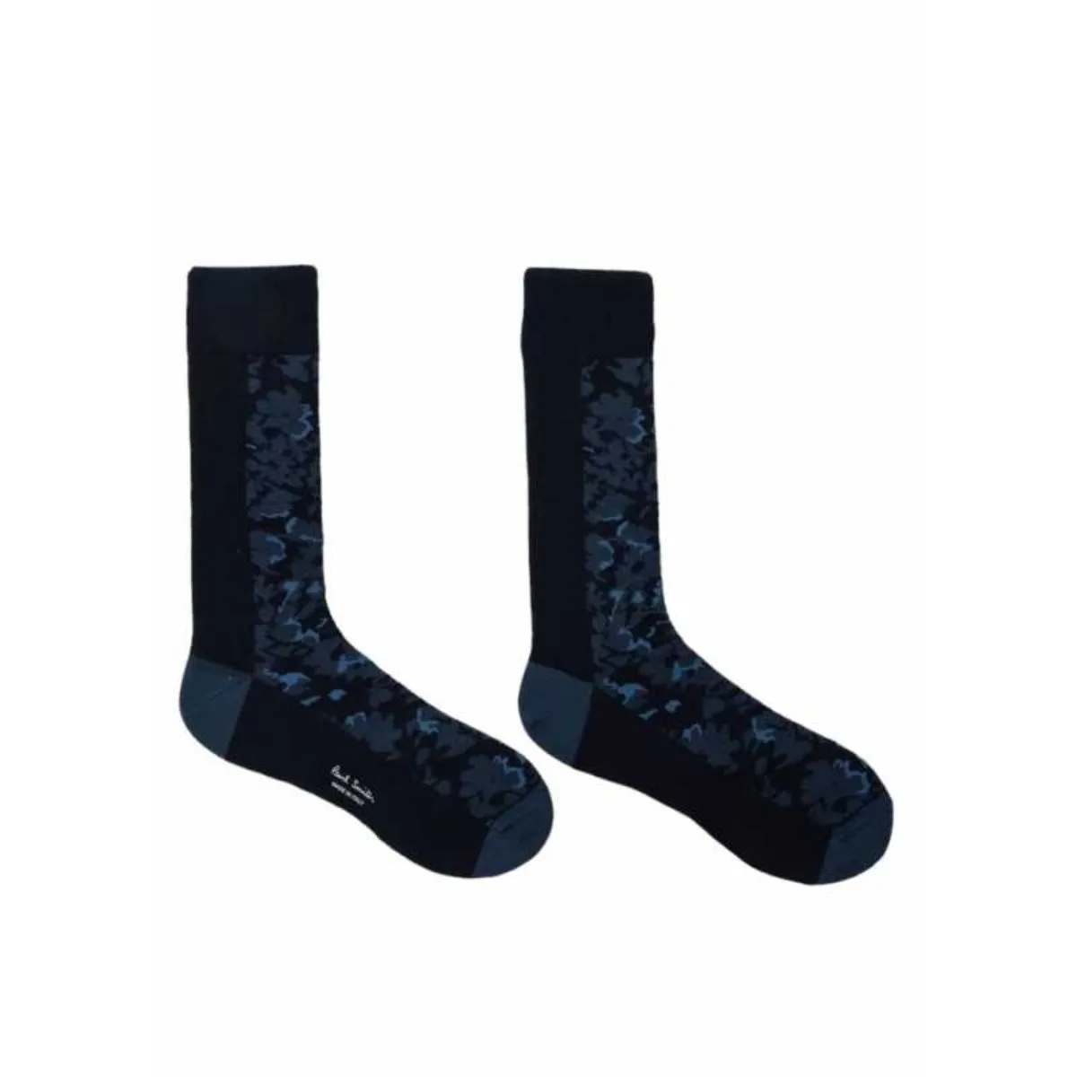 Paul Smith - Men's Floral Cotton-Blend Socks in Navy