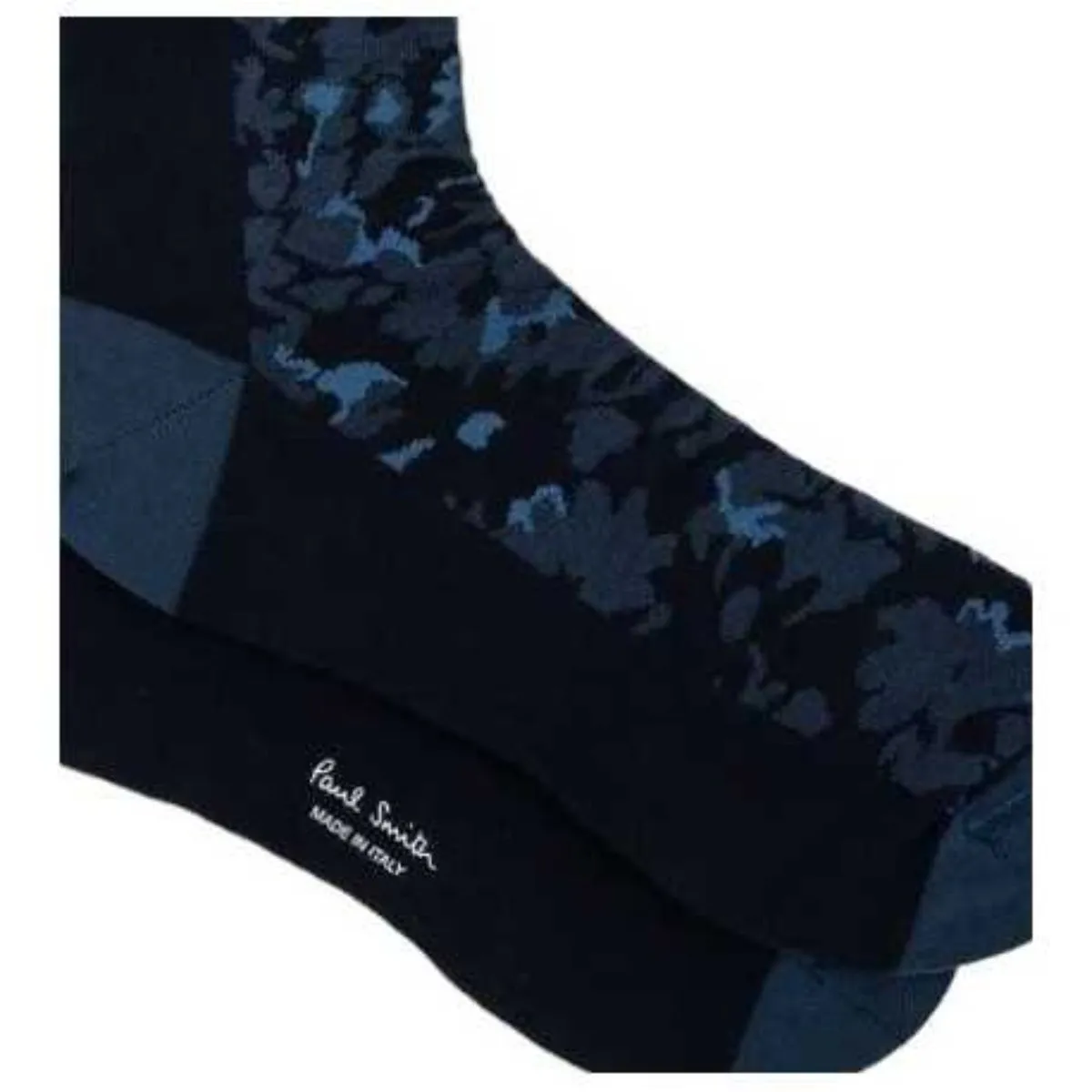 Paul Smith - Men's Floral Cotton-Blend Socks in Navy