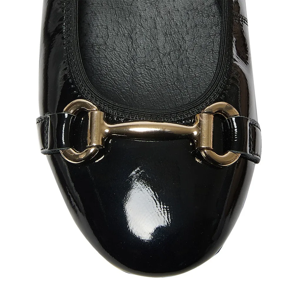 Pilgrim Flat in Black Patent