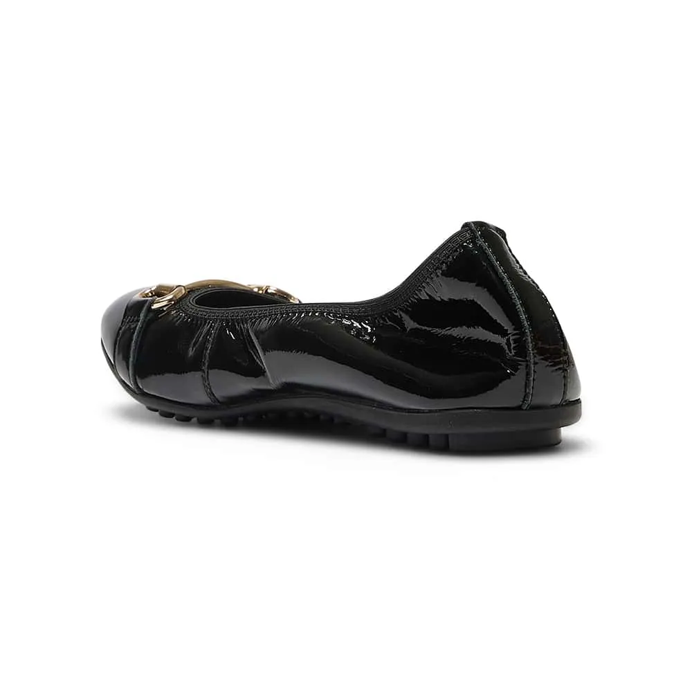 Pilgrim Flat in Black Patent