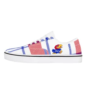 Plaid Red White and Blue Shoe | Low Top Customized | Shoe Zero