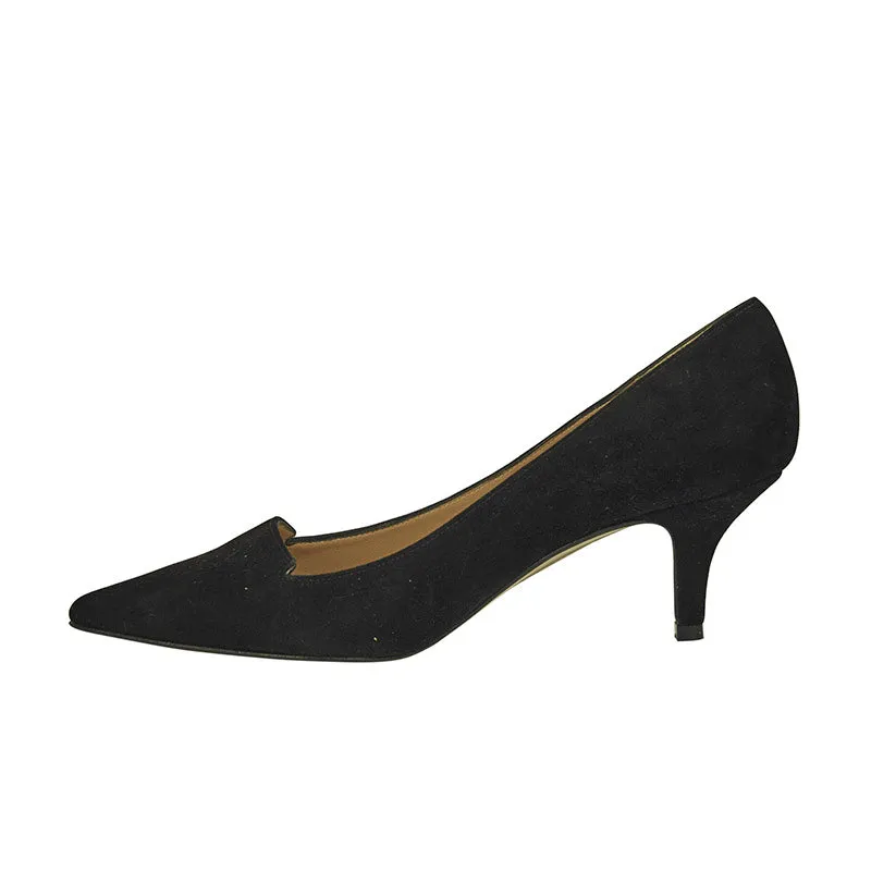 Pony Tress Pump Black Suede