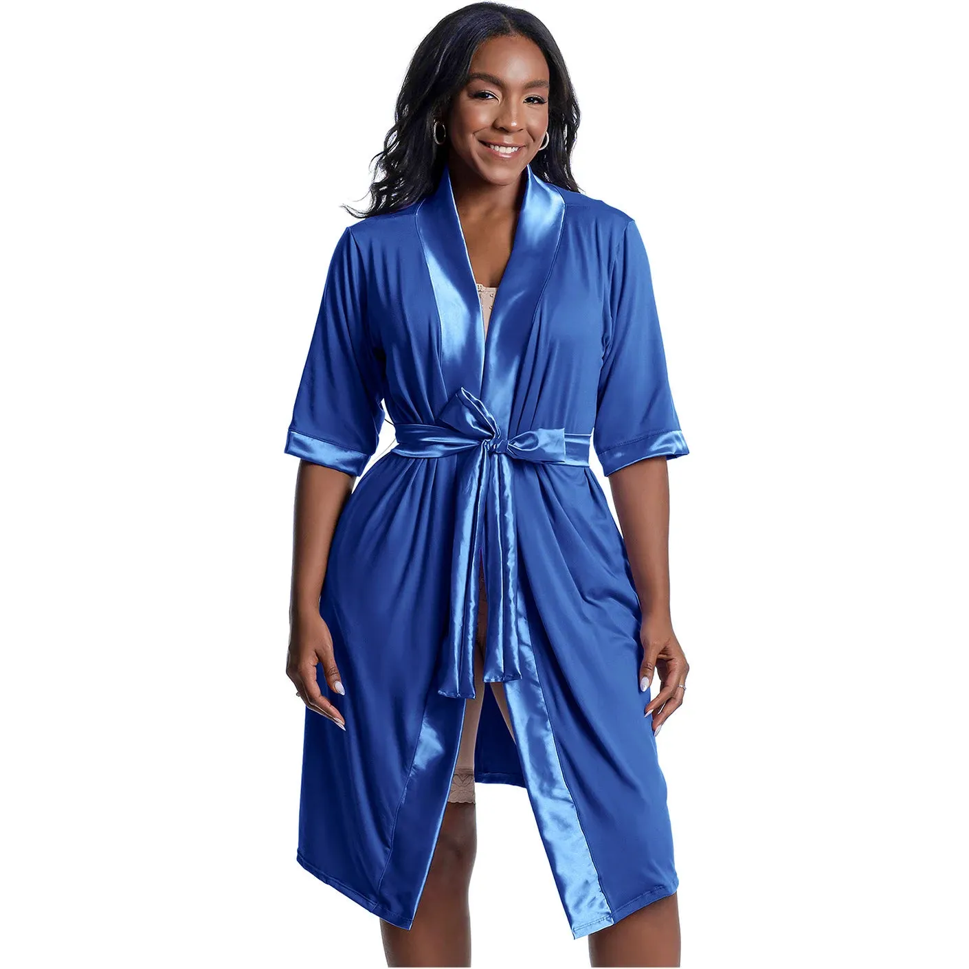 Post Surgery Recovery Night Gown Robe with Drain Pockets | ¾ Sleeves