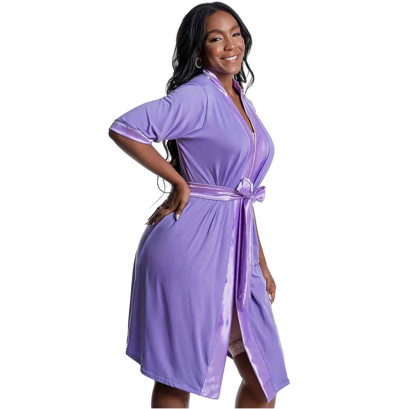 Post Surgery Recovery Night Gown Robe with Drain Pockets | ¾ Sleeves