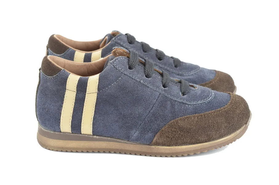 PèPè Boys Navy & Brown Suede Trainer